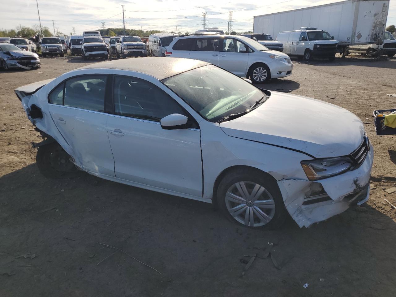 2017 Volkswagen Jetta S White vin: 3VW2B7AJ5HM341094