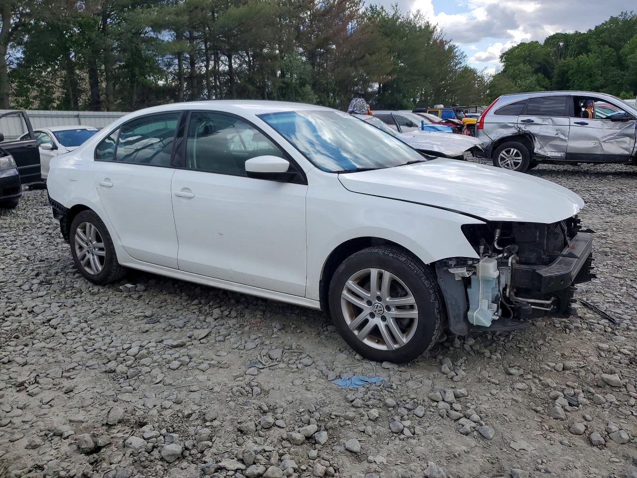 2018 Volkswagen Jetta S White vin: 3VW2B7AJ7JM252097