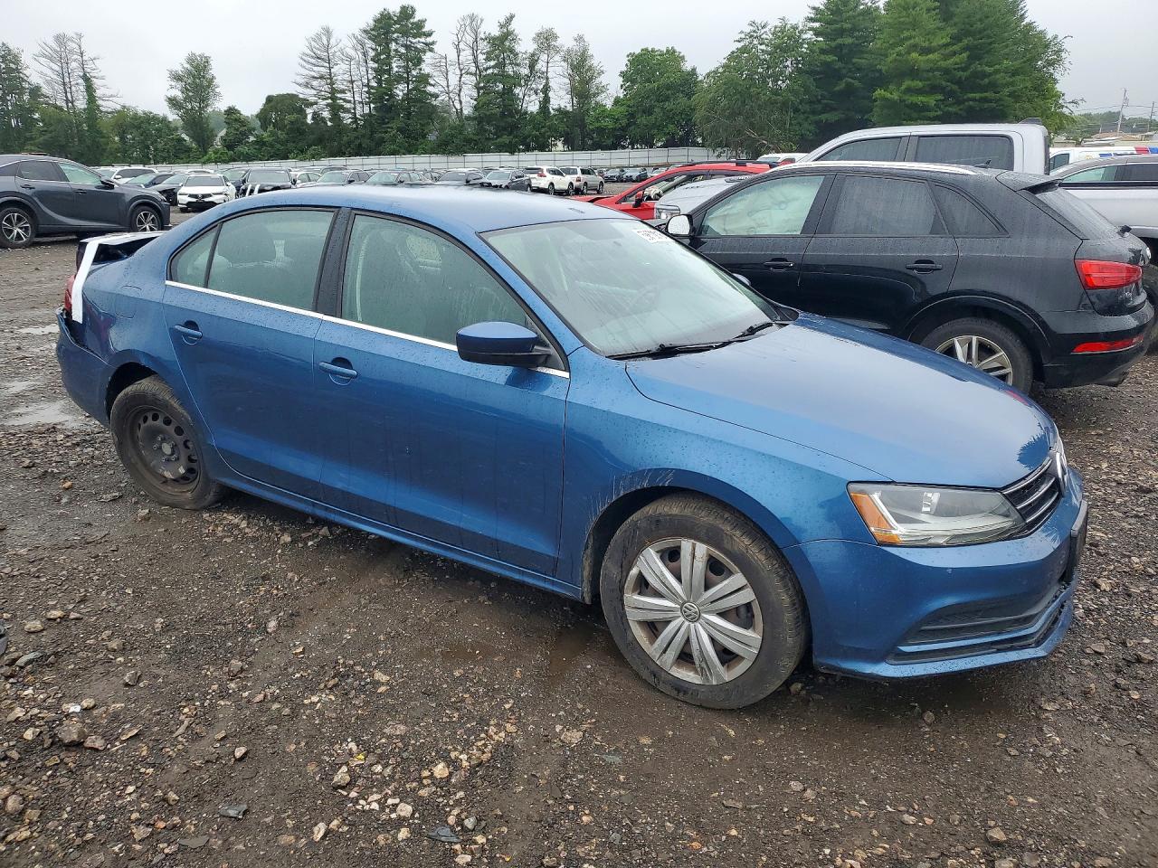 2017 Volkswagen Jetta S Blue vin: 3VW2B7AJ8HM331403