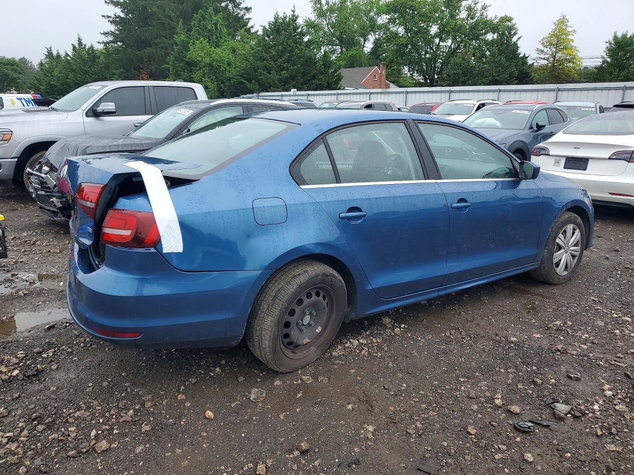 2017 Volkswagen Jetta S Blue vin: 3VW2B7AJ8HM331403
