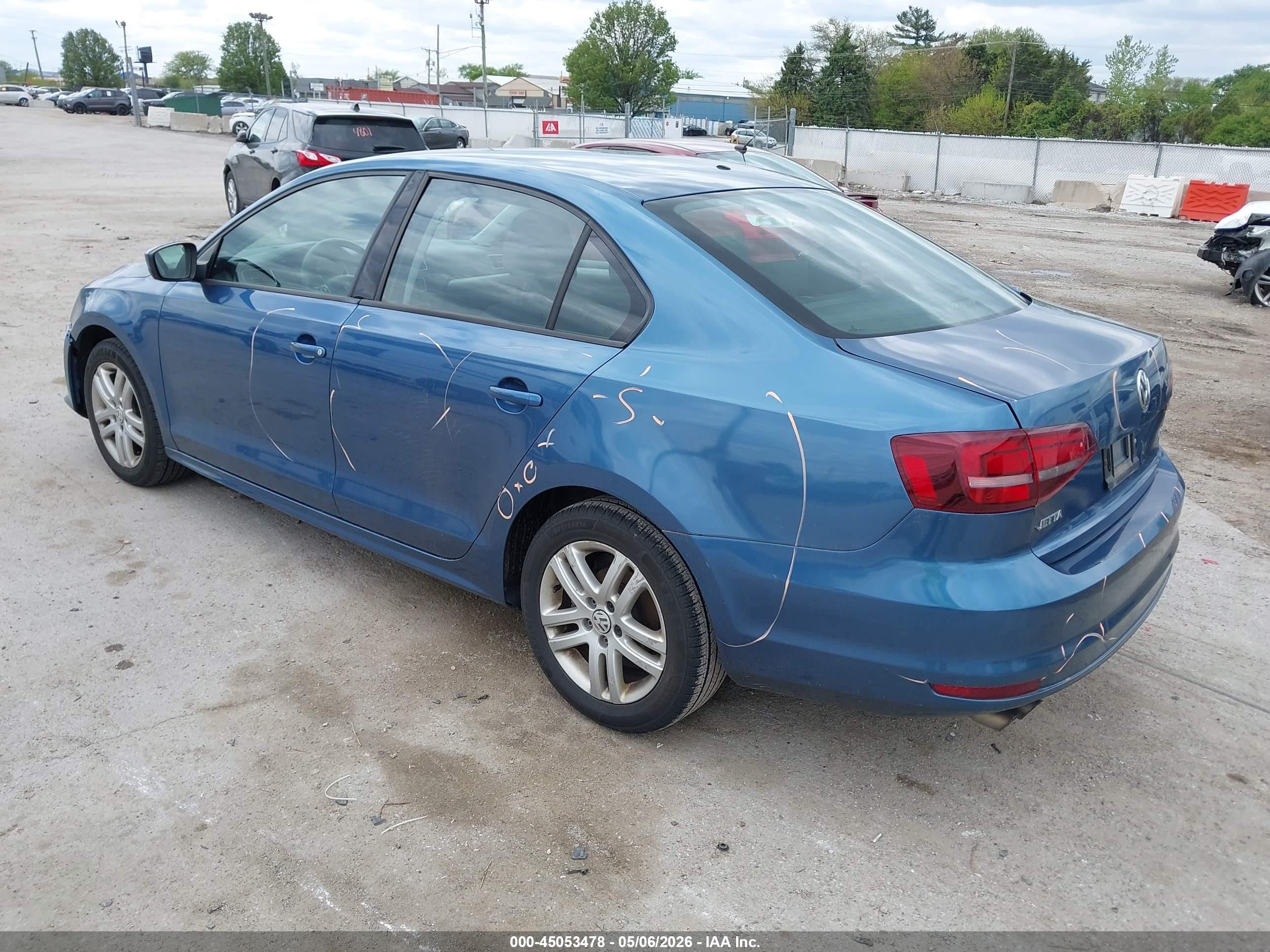 2018 Volkswagen Jetta 1.4t S Blue vin: 3VW2B7AJXJM261828