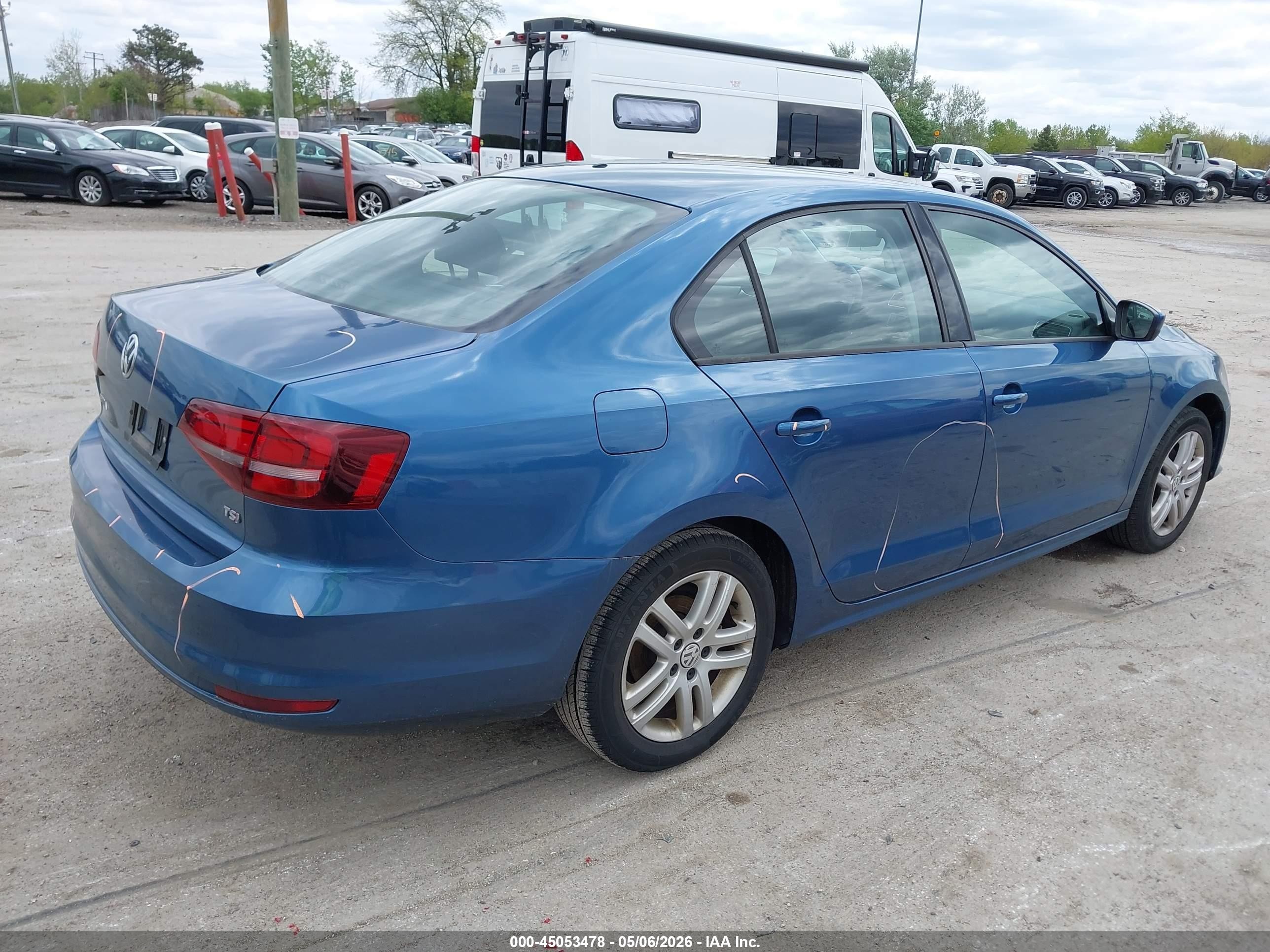 2018 Volkswagen Jetta 1.4t S Blue vin: 3VW2B7AJXJM261828