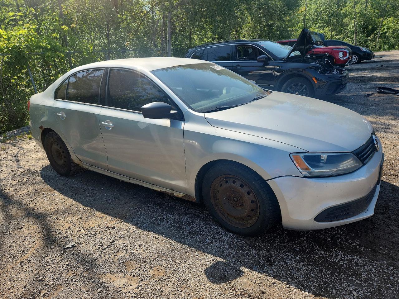 2011 Volkswagen Jetta Base Silver vin: 3VW2K7AJ0BM376066