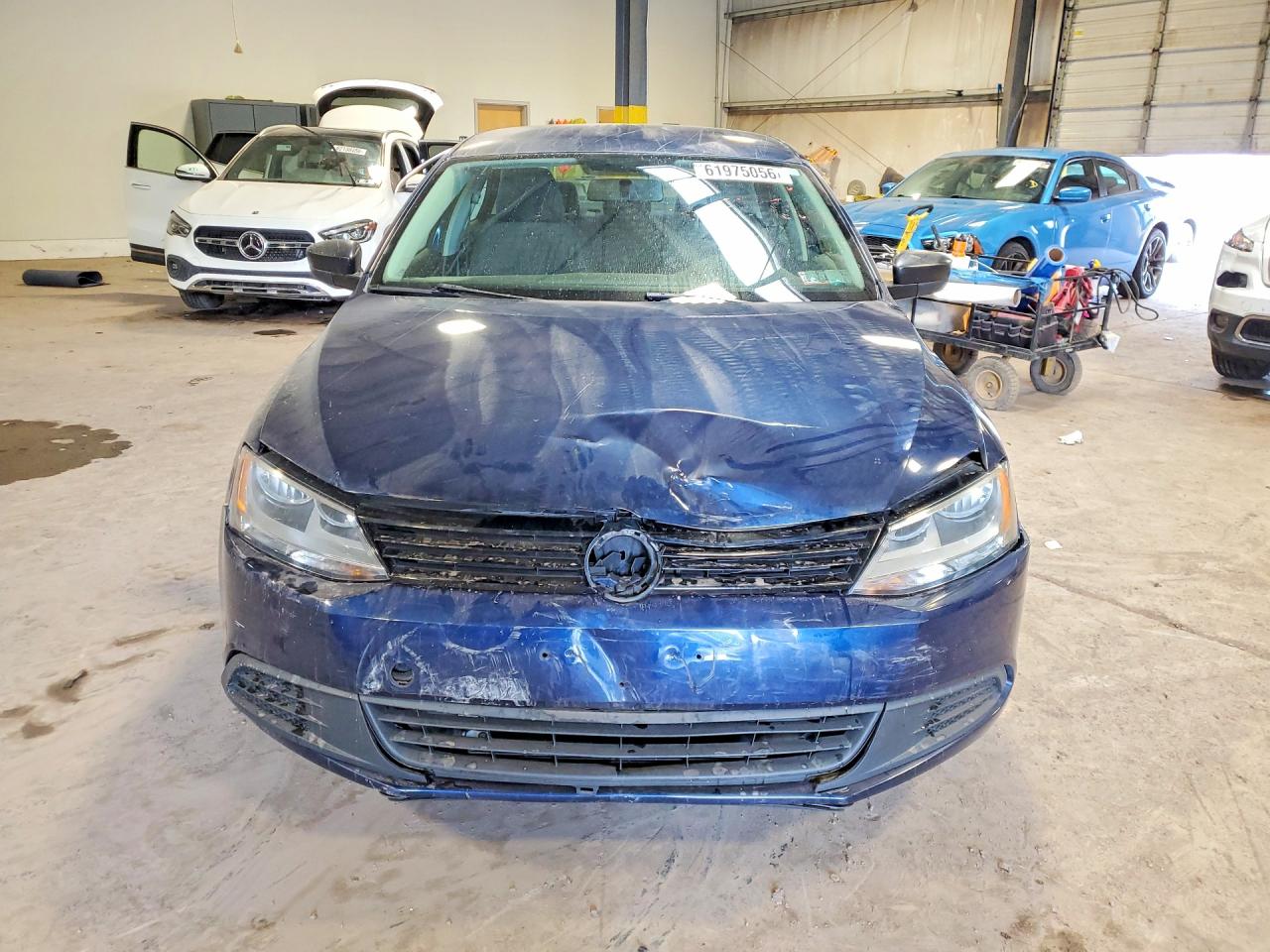 2012 Volkswagen Jetta Base Blue vin: 3VW2K7AJ0CM318959