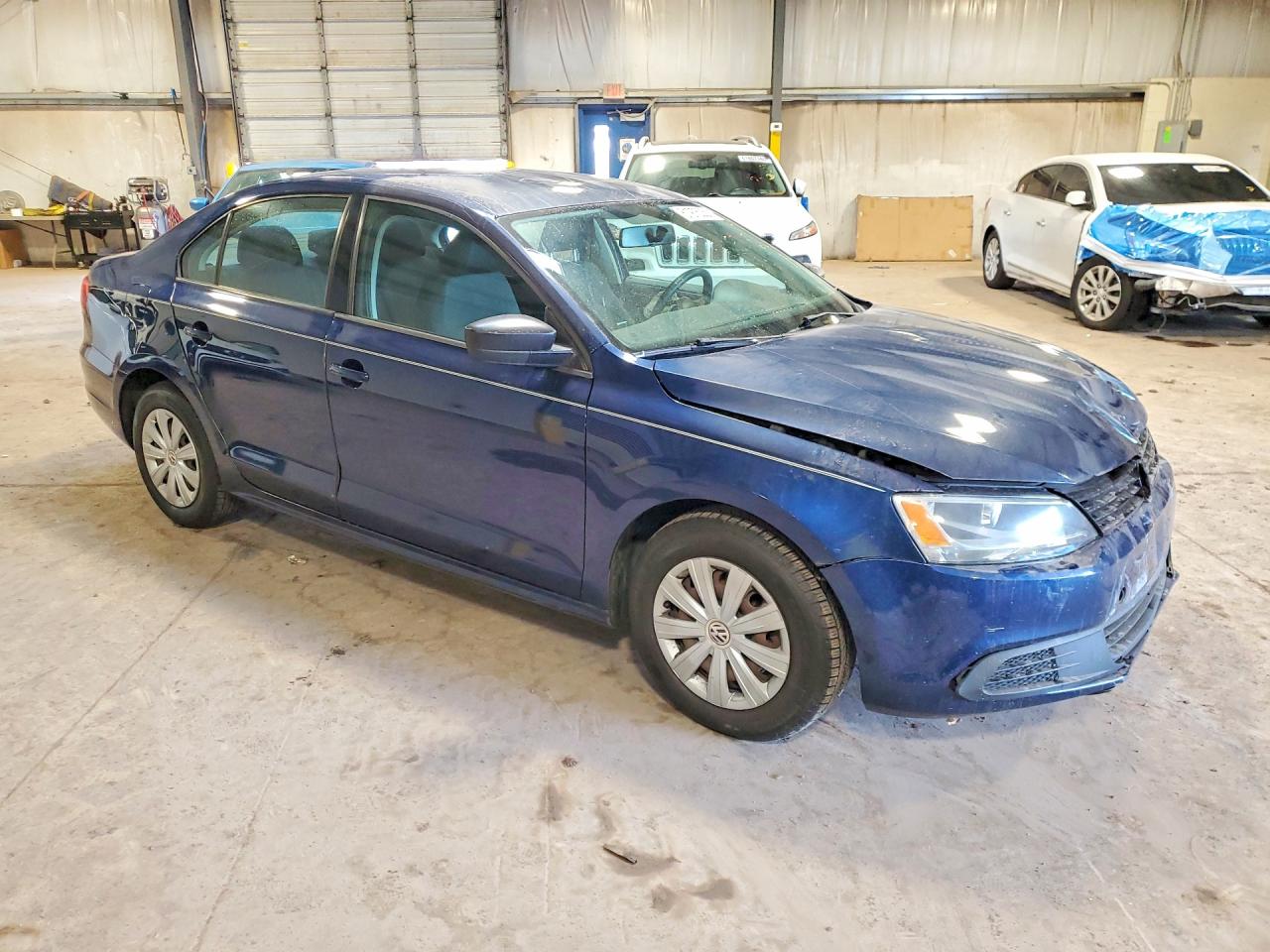 2012 Volkswagen Jetta Base Blue vin: 3VW2K7AJ0CM318959