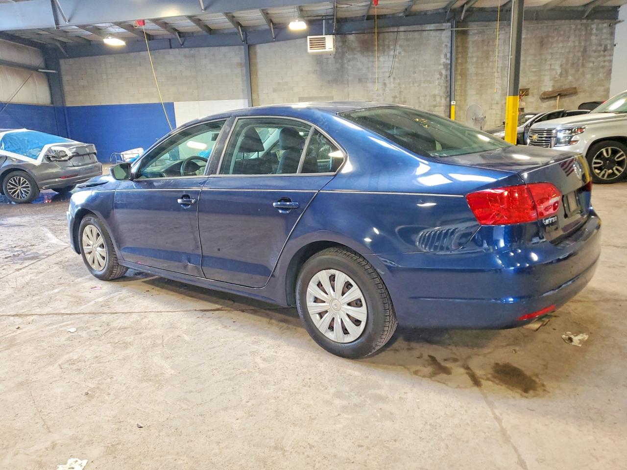 2012 Volkswagen Jetta Base Blue vin: 3VW2K7AJ0CM318959