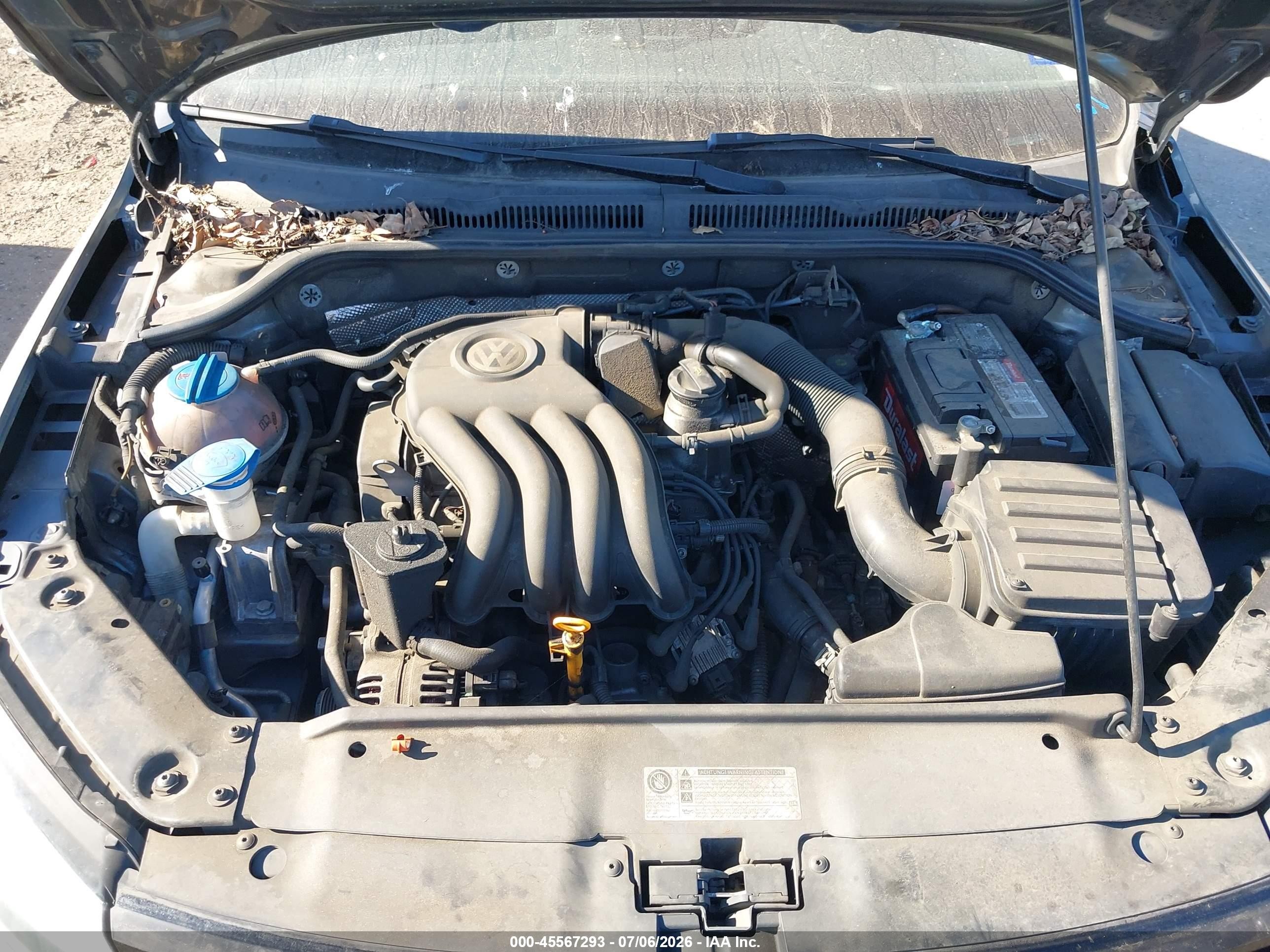 2012 Volkswagen Jetta 2.0l S Gray vin: 3VW2K7AJ0CM347944