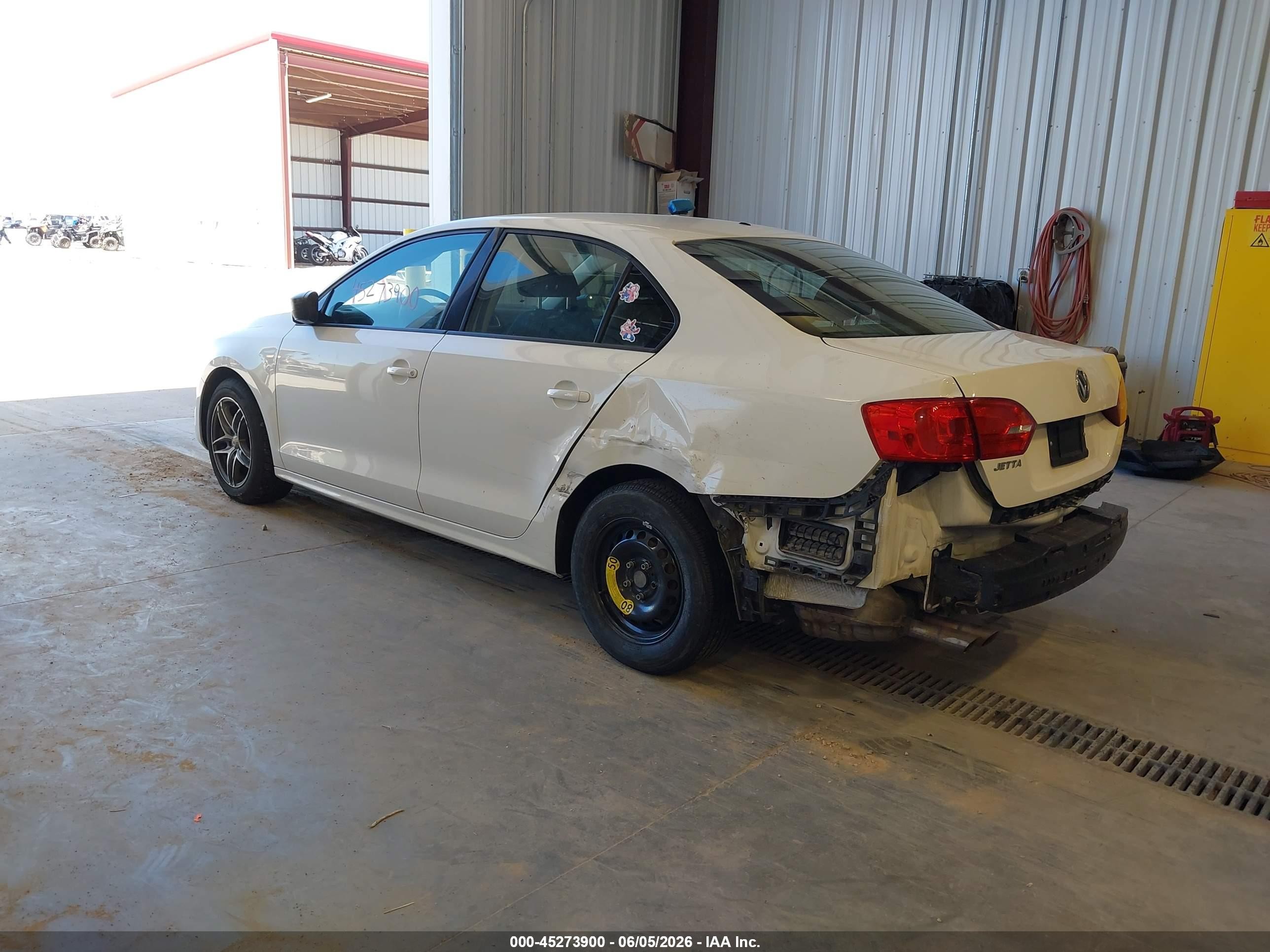 2012 Volkswagen Jetta 2.0l S White vin: 3VW2K7AJ0CM352660
