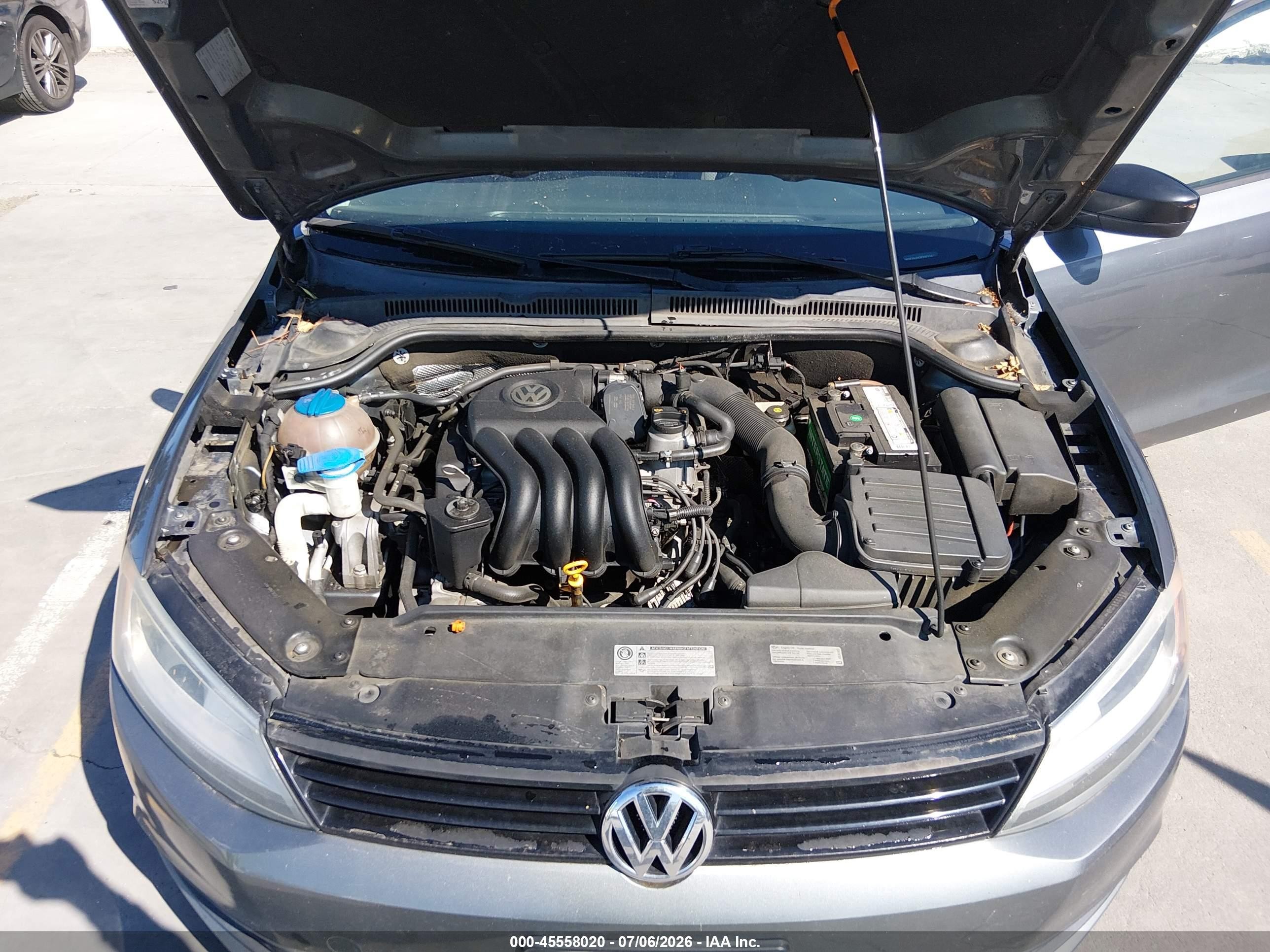 2012 Volkswagen Jetta 2.0l S Gray vin: 3VW2K7AJ0CM395234