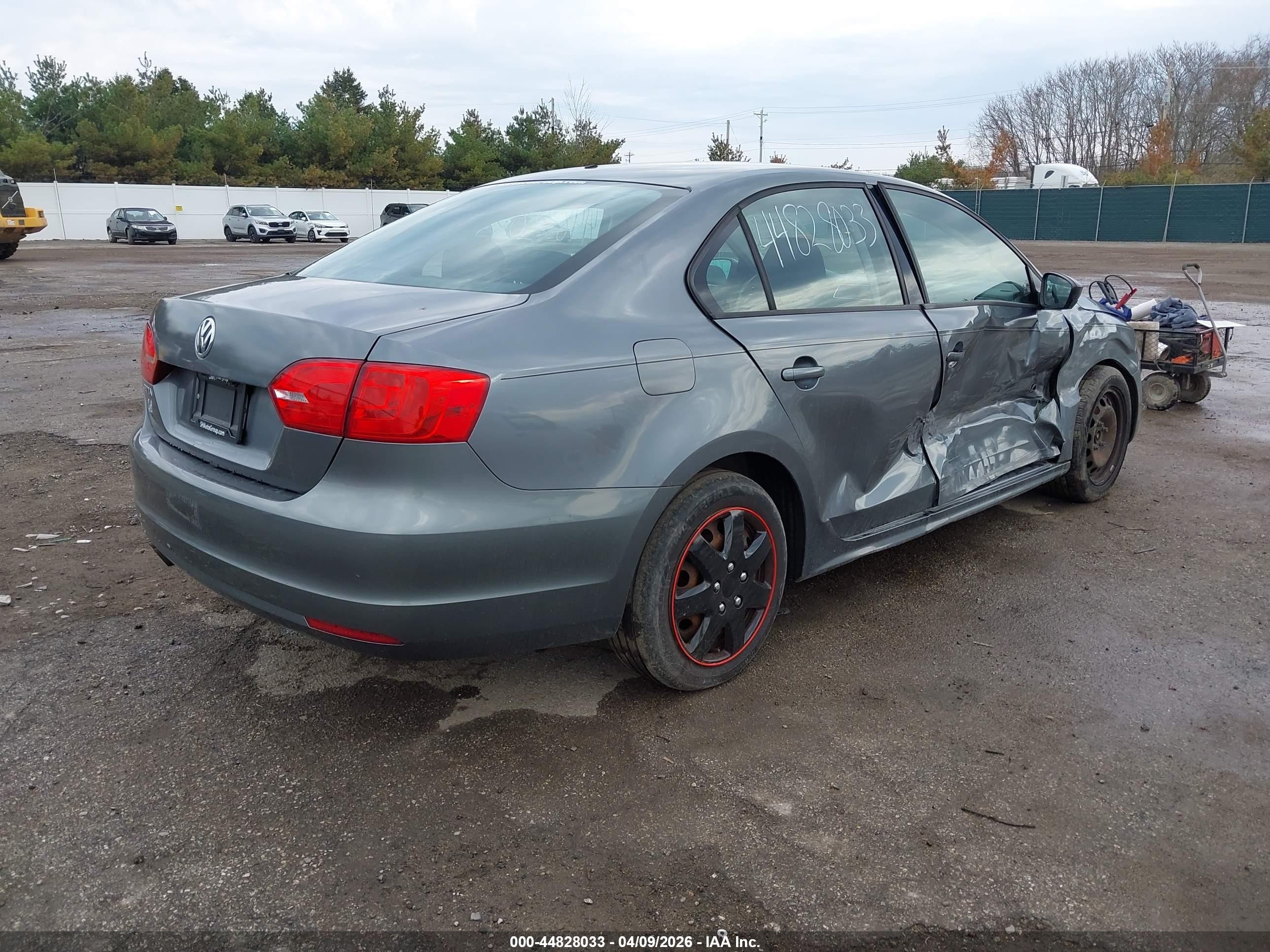 2012 Volkswagen Jetta 2.0l S Серый vin: 3VW2K7AJ0CM397078