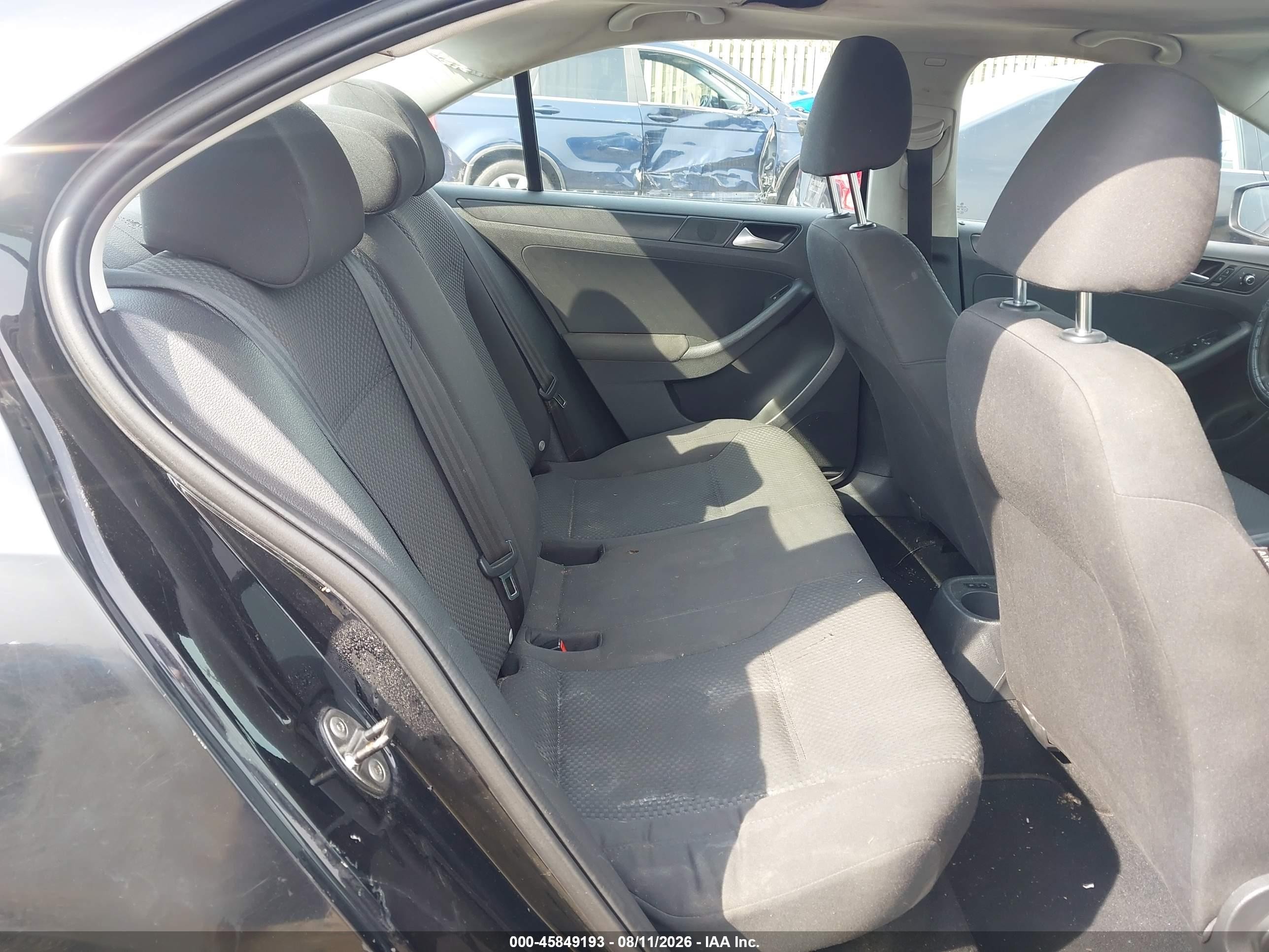 2012 Volkswagen Jetta 2.0l S Черный vin: 3VW2K7AJ0CM468103