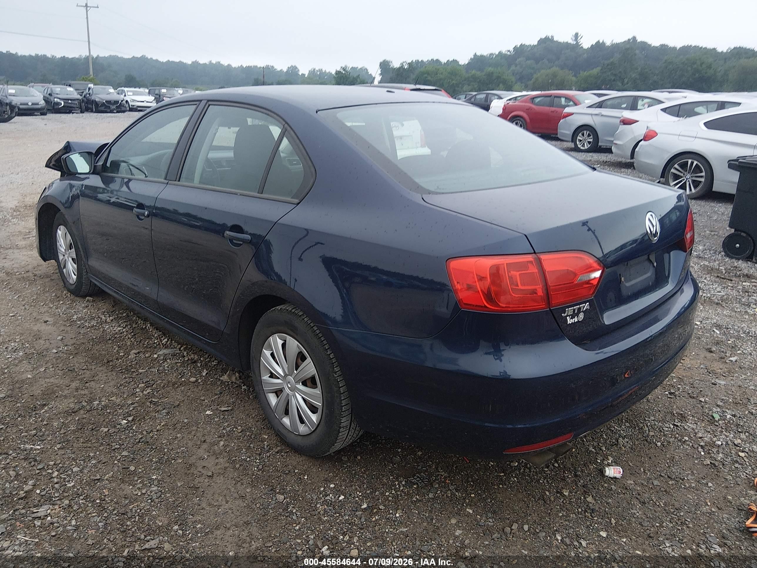 2012 Volkswagen Jetta 2.0l S Blue vin: 3VW2K7AJ0CM469753