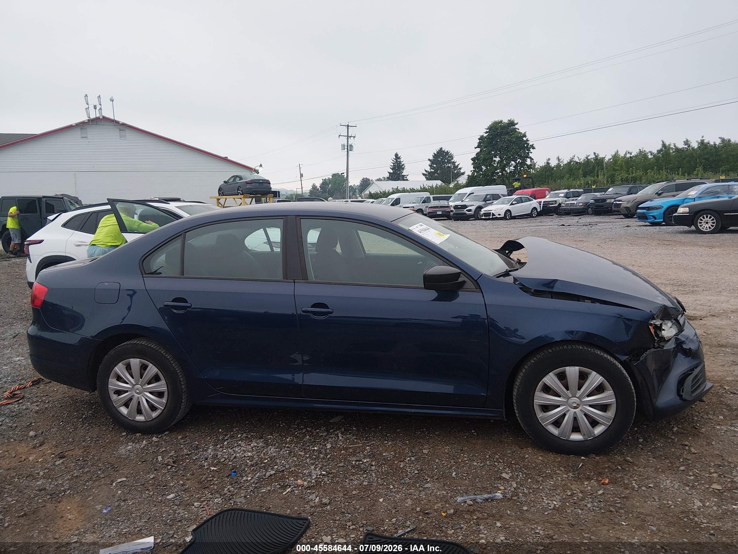 2012 Volkswagen Jetta 2.0l S Blue vin: 3VW2K7AJ0CM469753