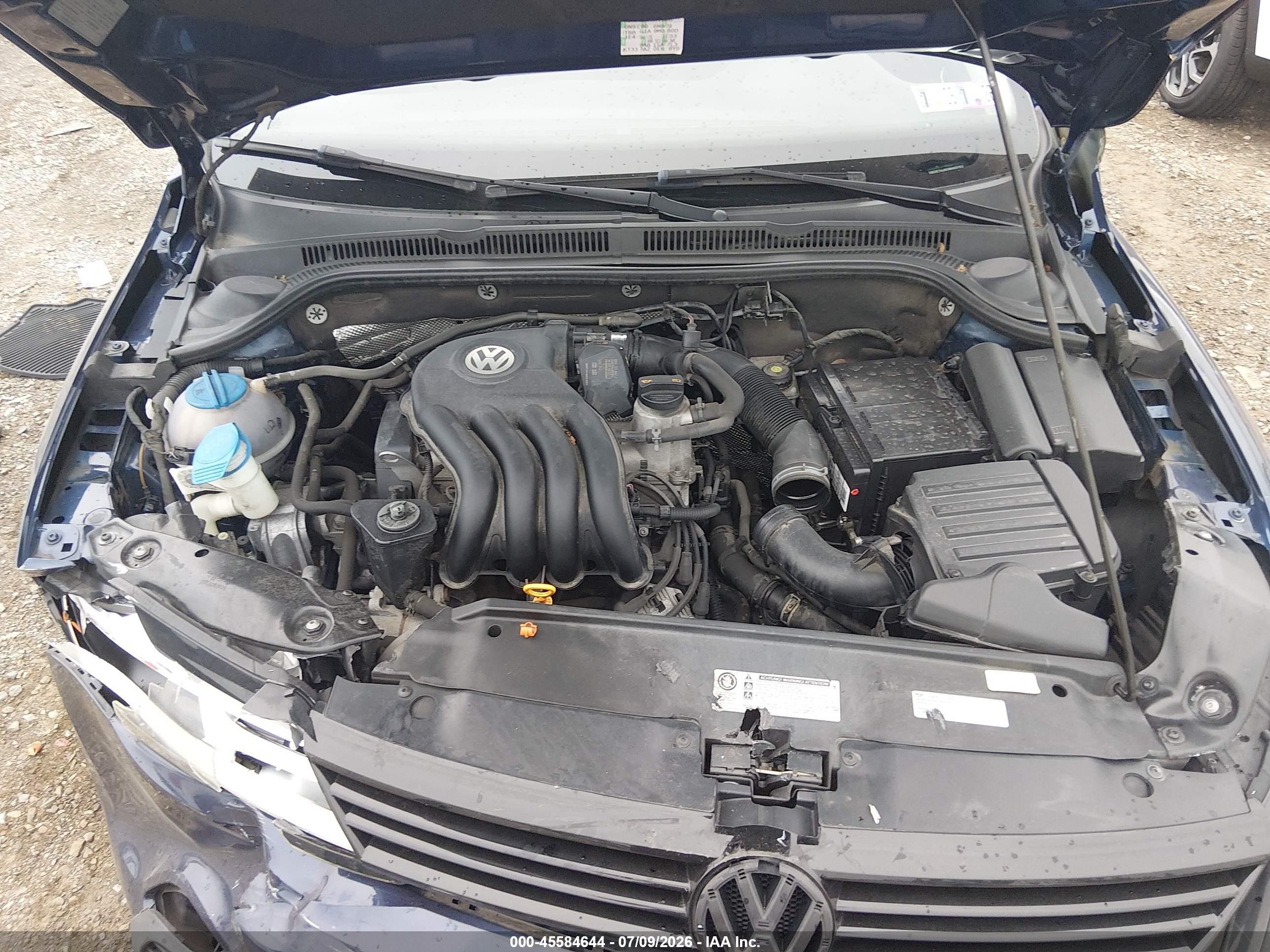 2012 Volkswagen Jetta 2.0l S Blue vin: 3VW2K7AJ0CM469753