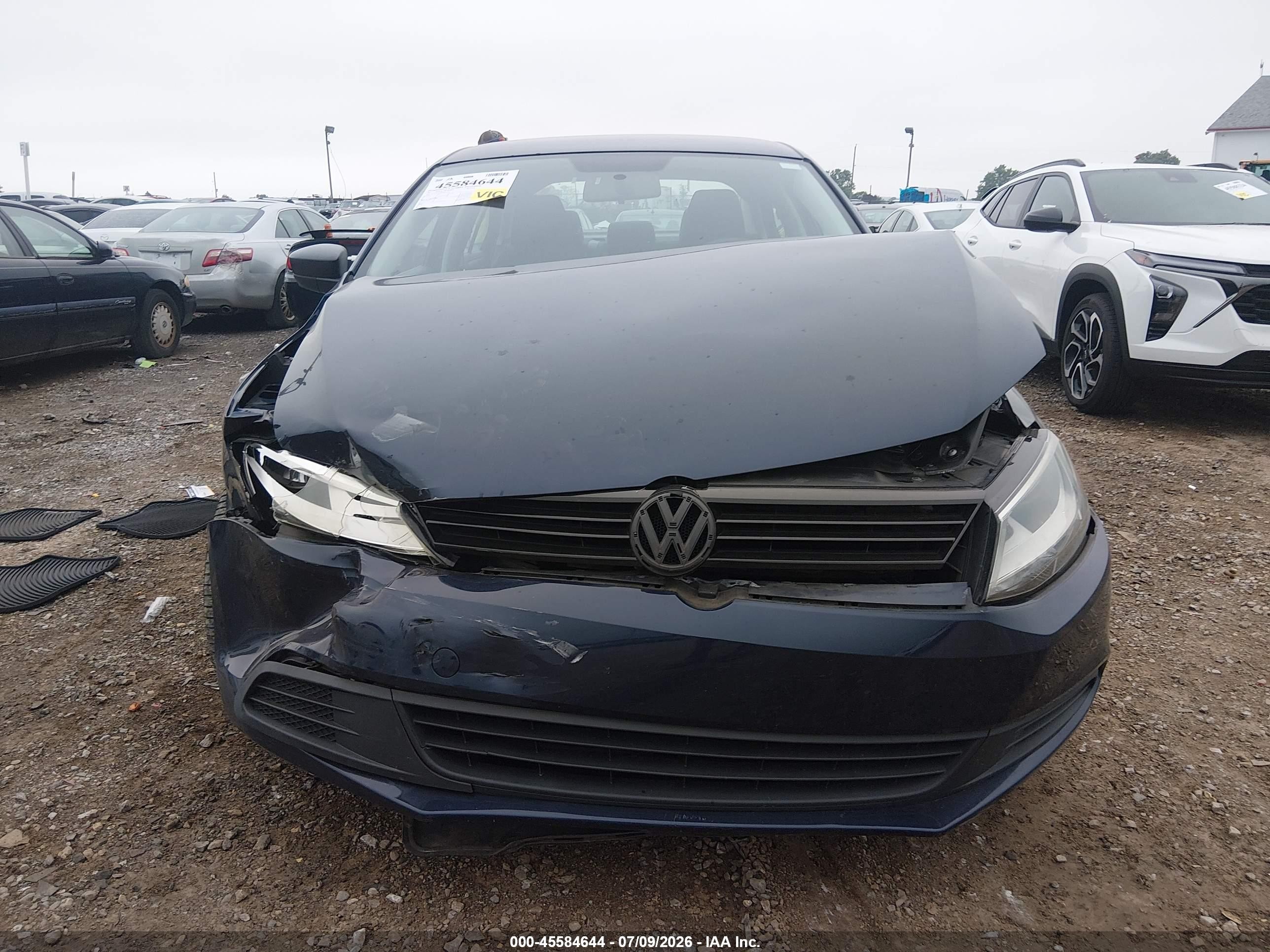 2012 Volkswagen Jetta 2.0l S Blue vin: 3VW2K7AJ0CM469753