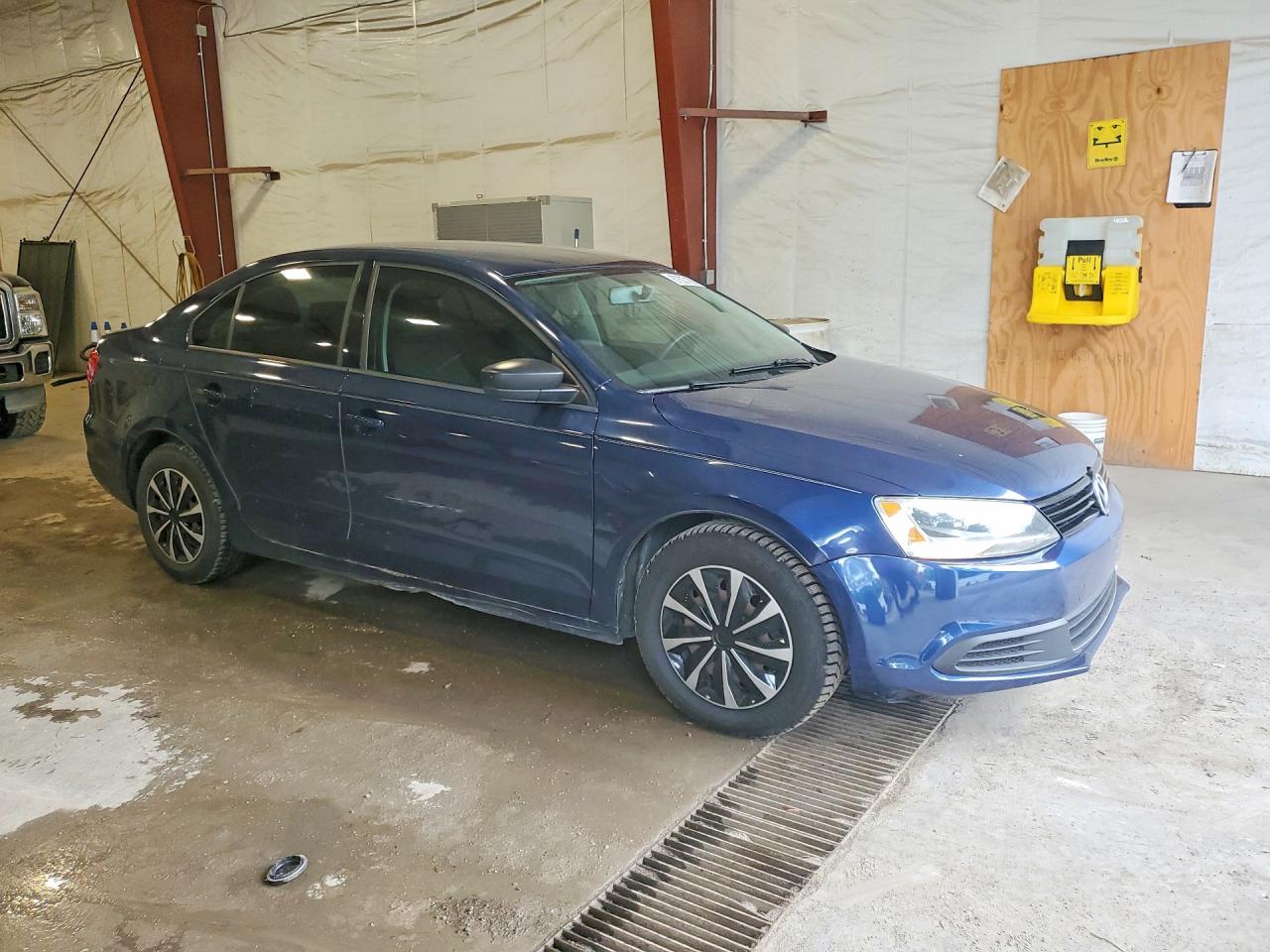 2013 Volkswagen Jetta Base Blue vin: 3VW2K7AJ0DM267643