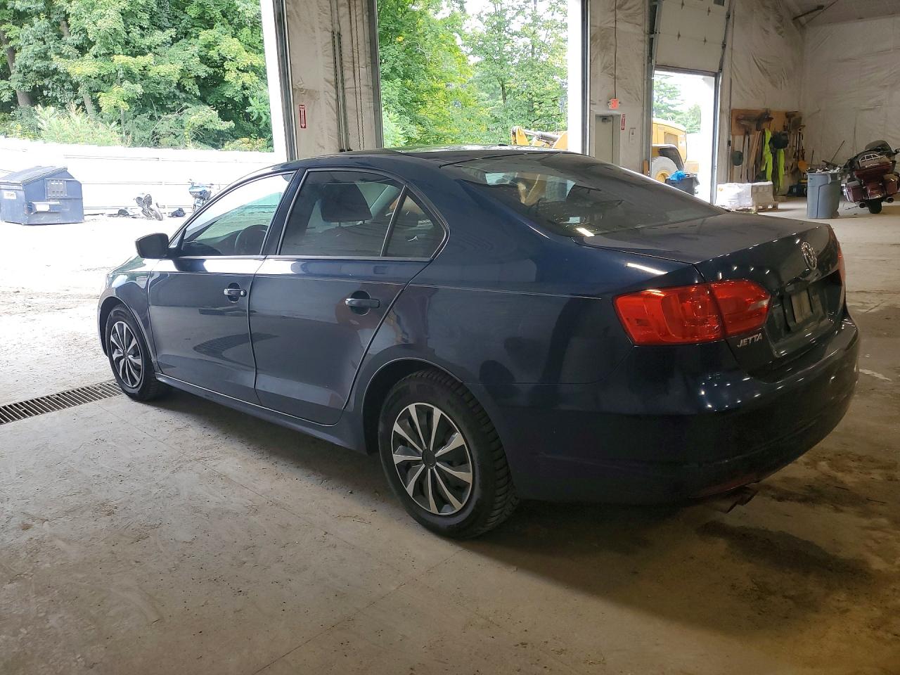 2013 Volkswagen Jetta Base Blue vin: 3VW2K7AJ0DM267643