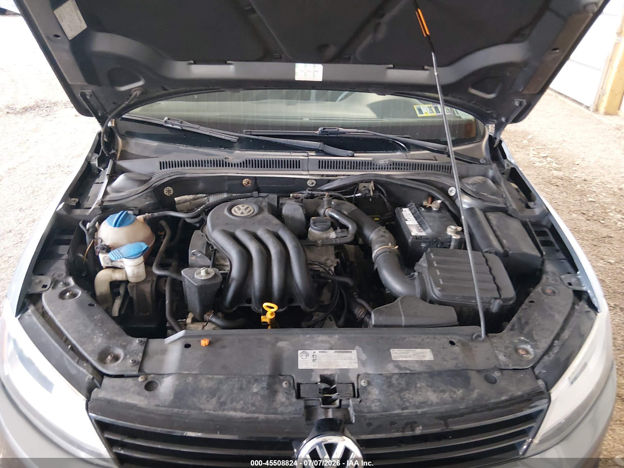 2013 Volkswagen Jetta 2.0l S Gray vin: 3VW2K7AJ0DM367144