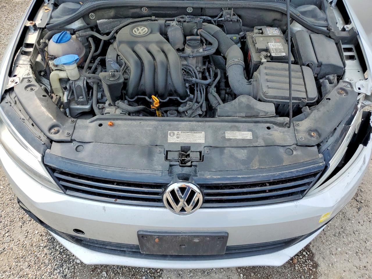 2013 Volkswagen Jetta Base Silver vin: 3VW2K7AJ0DM403799