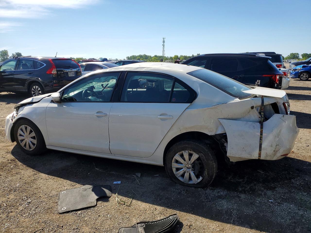 2014 Volkswagen Jetta Base White vin: 3VW2K7AJ0EM229038