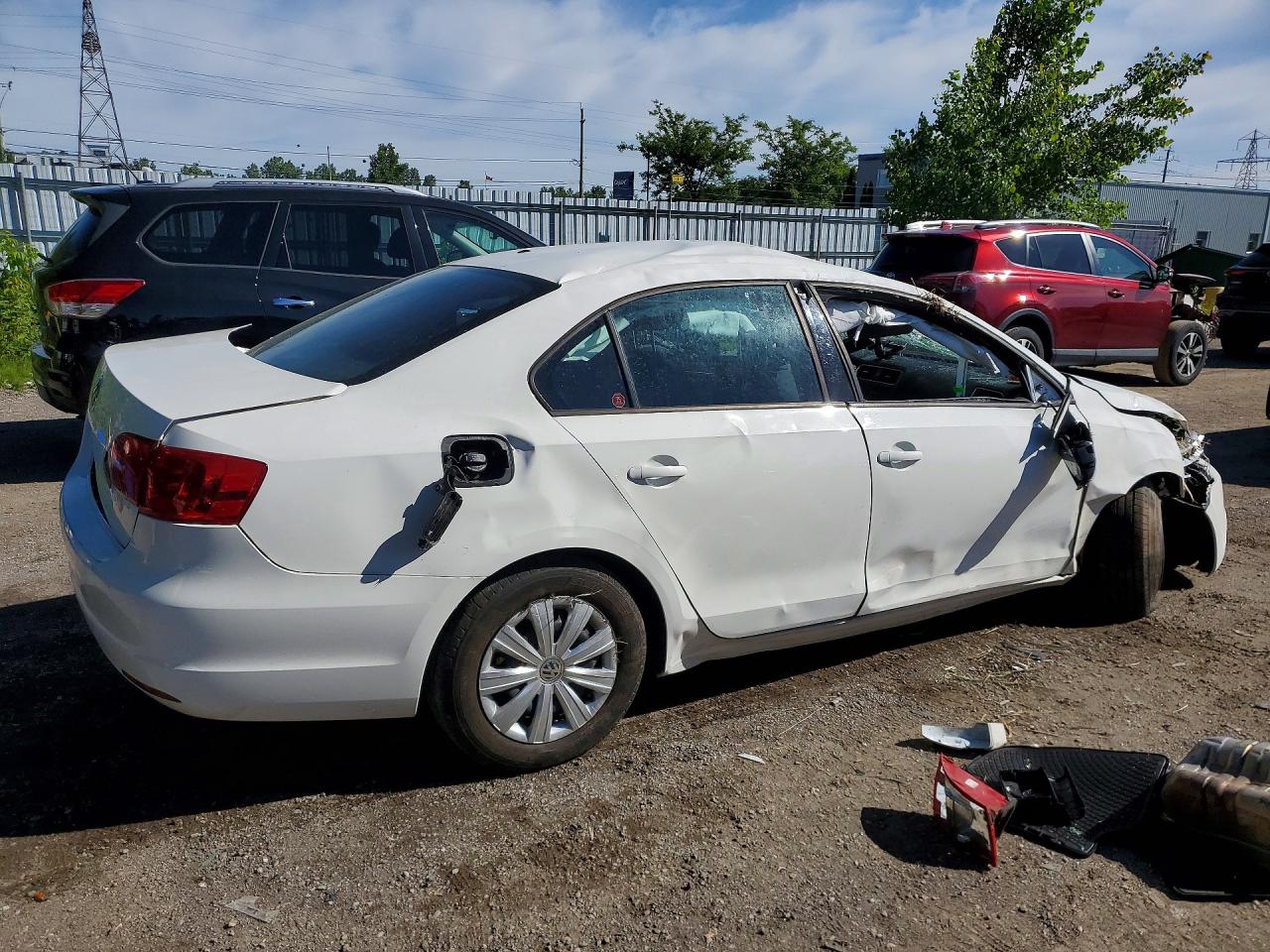 2014 Volkswagen Jetta Base White vin: 3VW2K7AJ0EM229038
