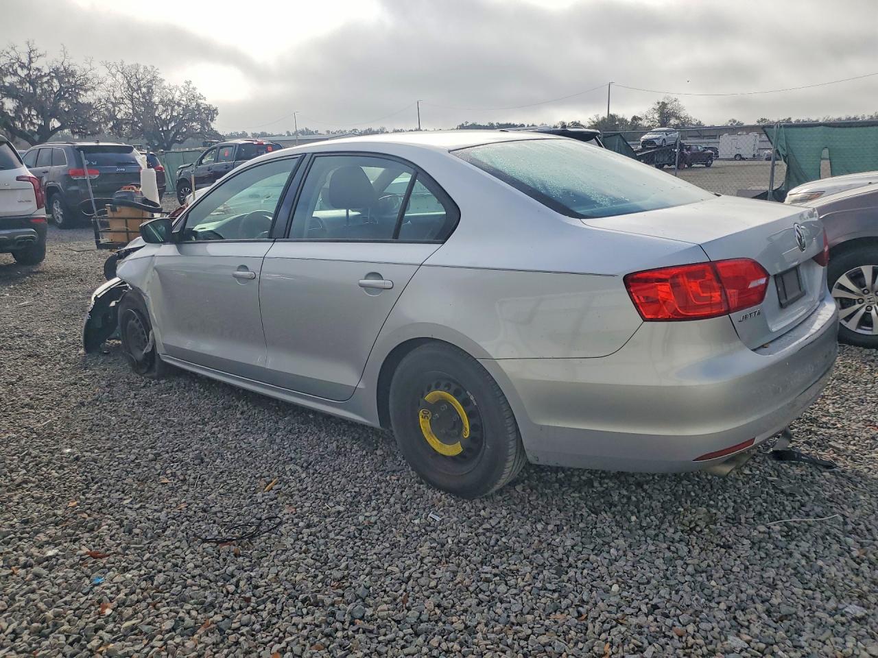 2014 Volkswagen Jetta Base Silver vin: 3VW2K7AJ0EM254716