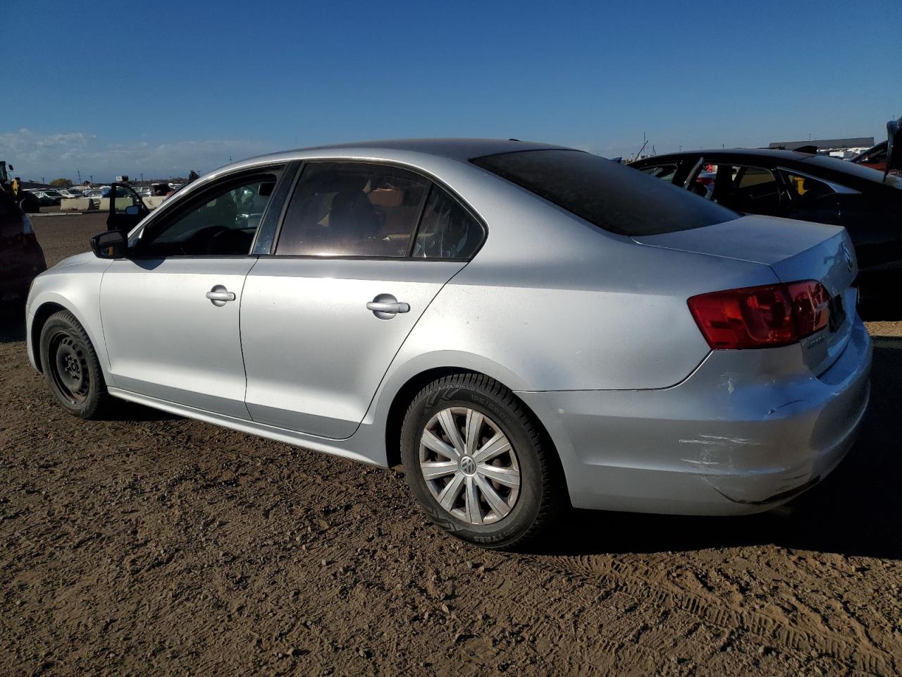 2014 Volkswagen Jetta Base Silver vin: 3VW2K7AJ0EM310721