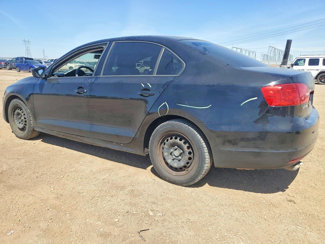 2014 Volkswagen Jetta Base Black vin: 3VW2K7AJ0EM331102
