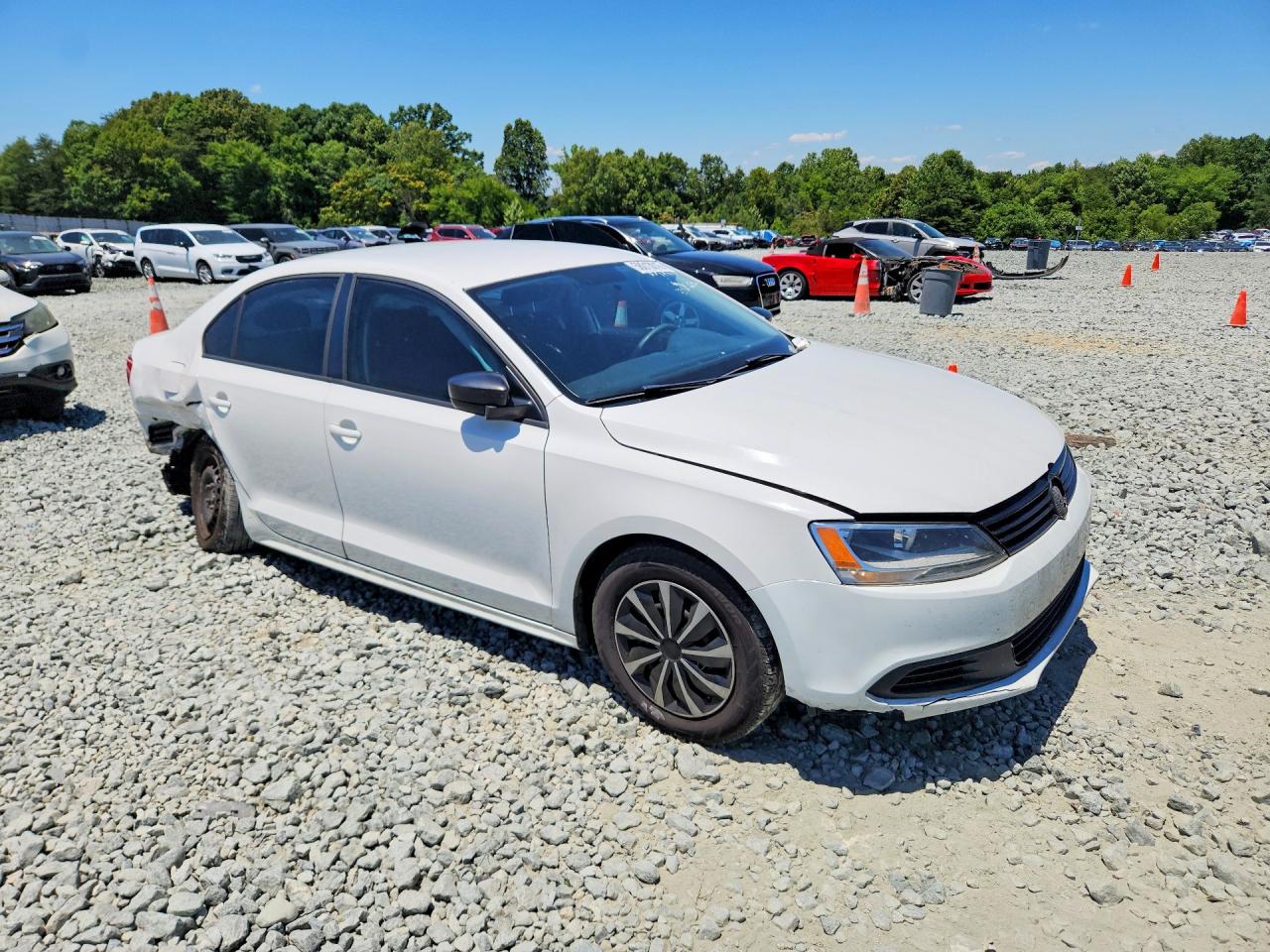 2014 Volkswagen Jetta Base White vin: 3VW2K7AJ0EM361801