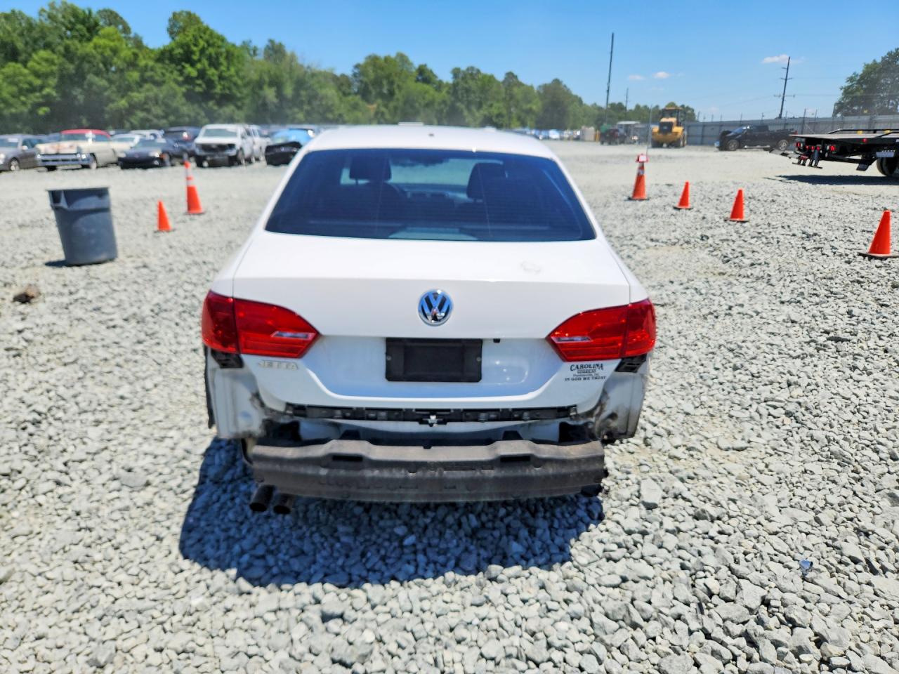 2014 Volkswagen Jetta Base White vin: 3VW2K7AJ0EM361801