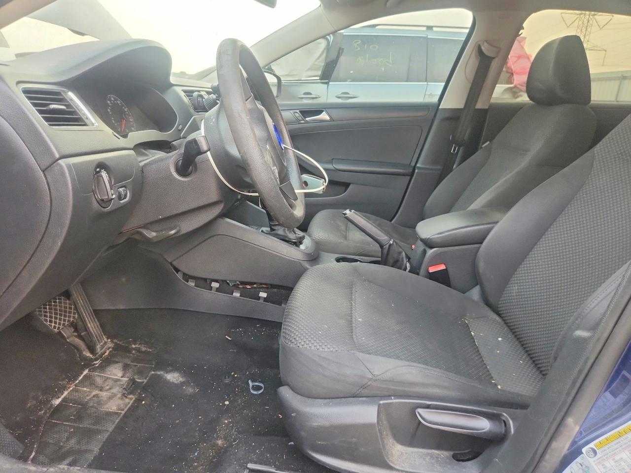 2014 Volkswagen Jetta Base Blue vin: 3VW2K7AJ0EM378386