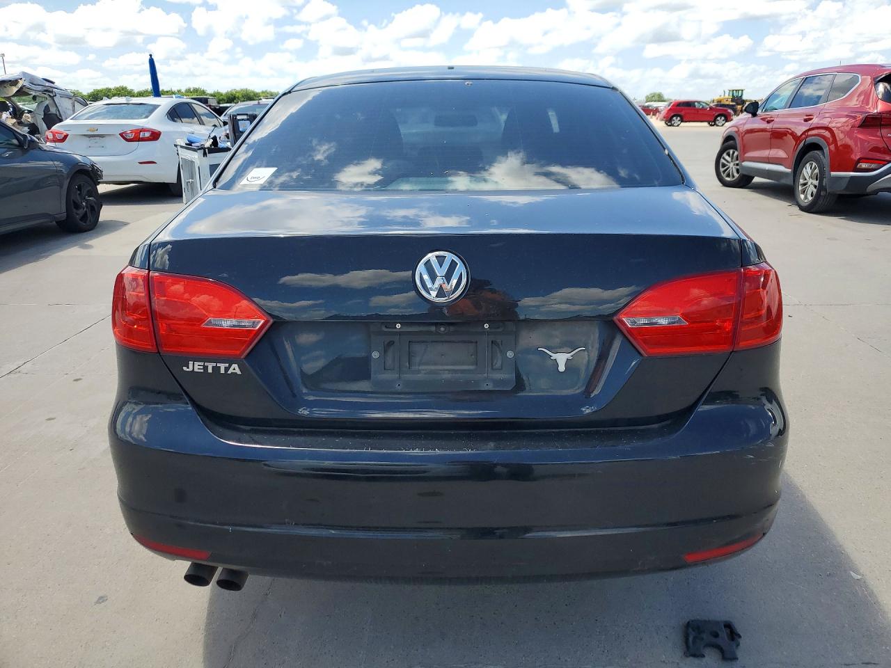 2014 Volkswagen Jetta Base Black vin: 3VW2K7AJ0EM442524