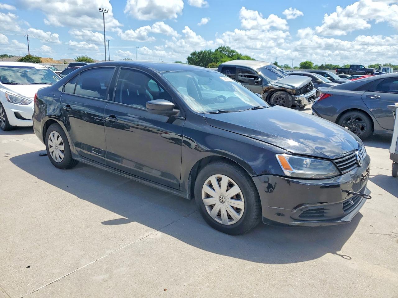 2014 Volkswagen Jetta Base Black vin: 3VW2K7AJ0EM442524