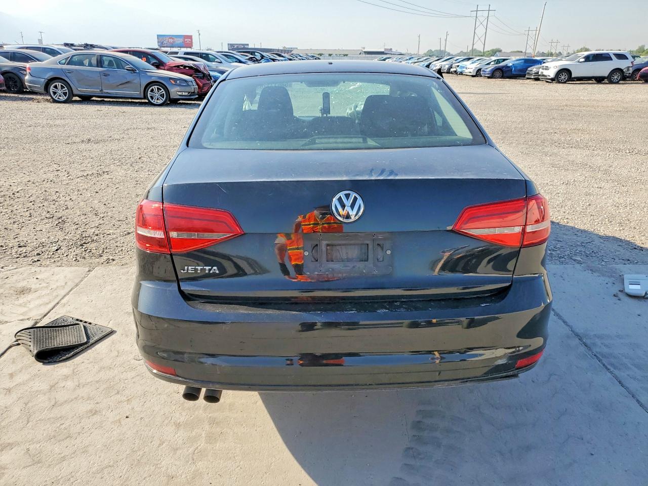 2015 Volkswagen Jetta Black vin: 3VW2K7AJ0FM350654