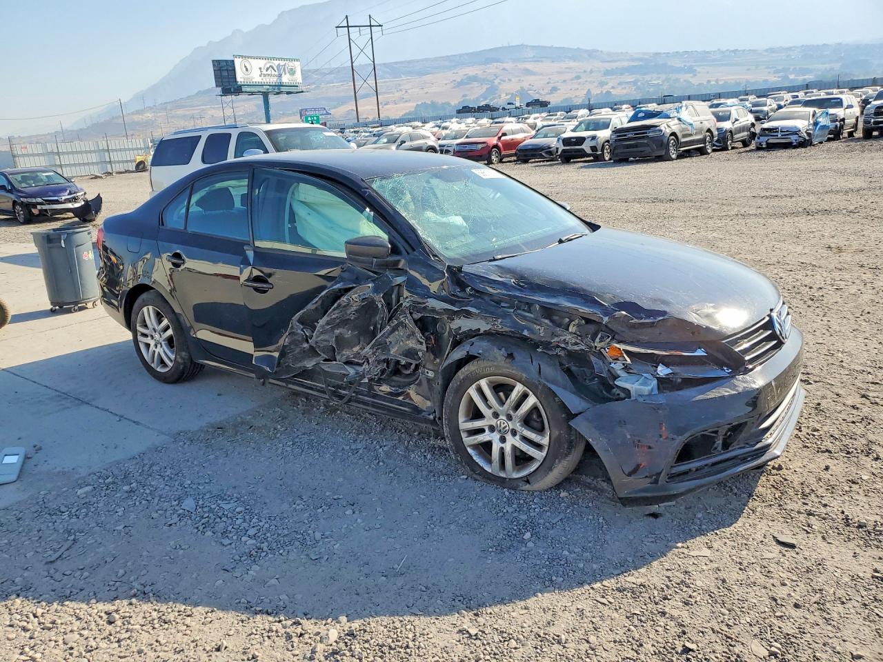 2015 Volkswagen Jetta Black vin: 3VW2K7AJ0FM350654