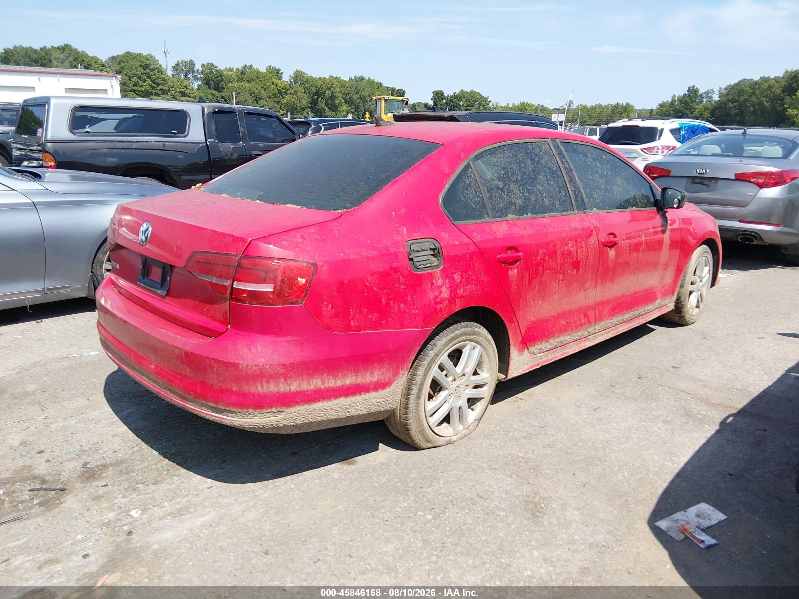 2015 Volkswagen Jetta 2.0l S Red vin: 3VW2K7AJ0FM354140