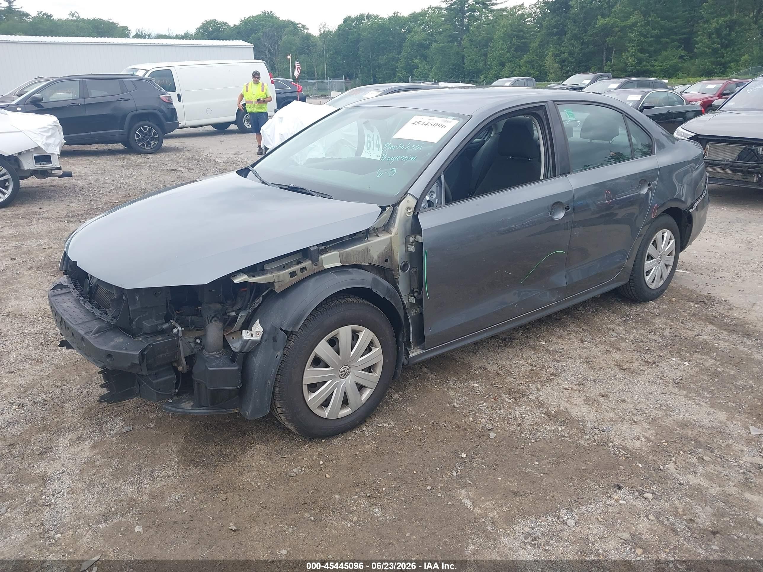 2015 Volkswagen Jetta 2.0l S Gray vin: 3VW2K7AJ0FM400324