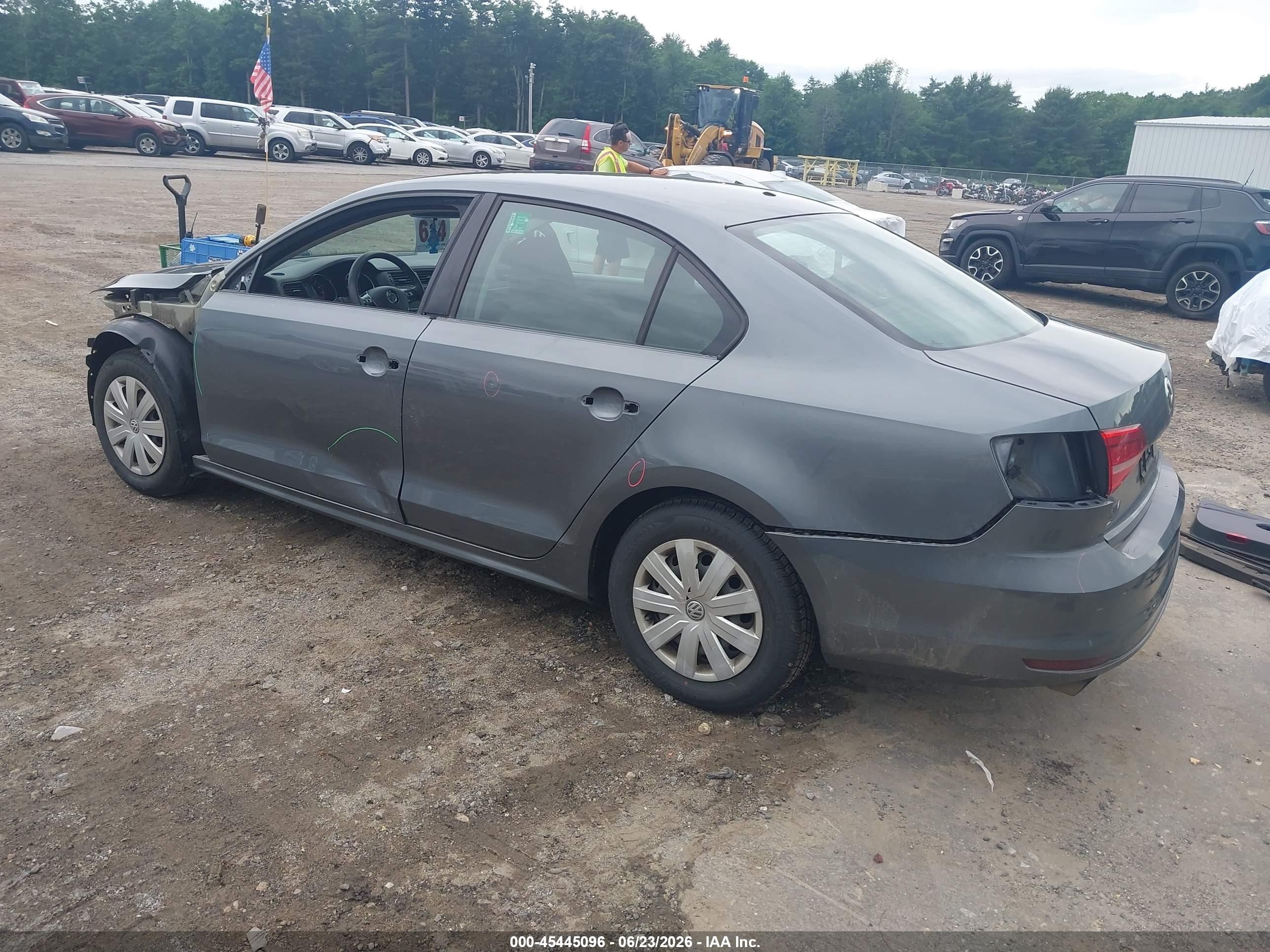 2015 Volkswagen Jetta 2.0l S Gray vin: 3VW2K7AJ0FM400324