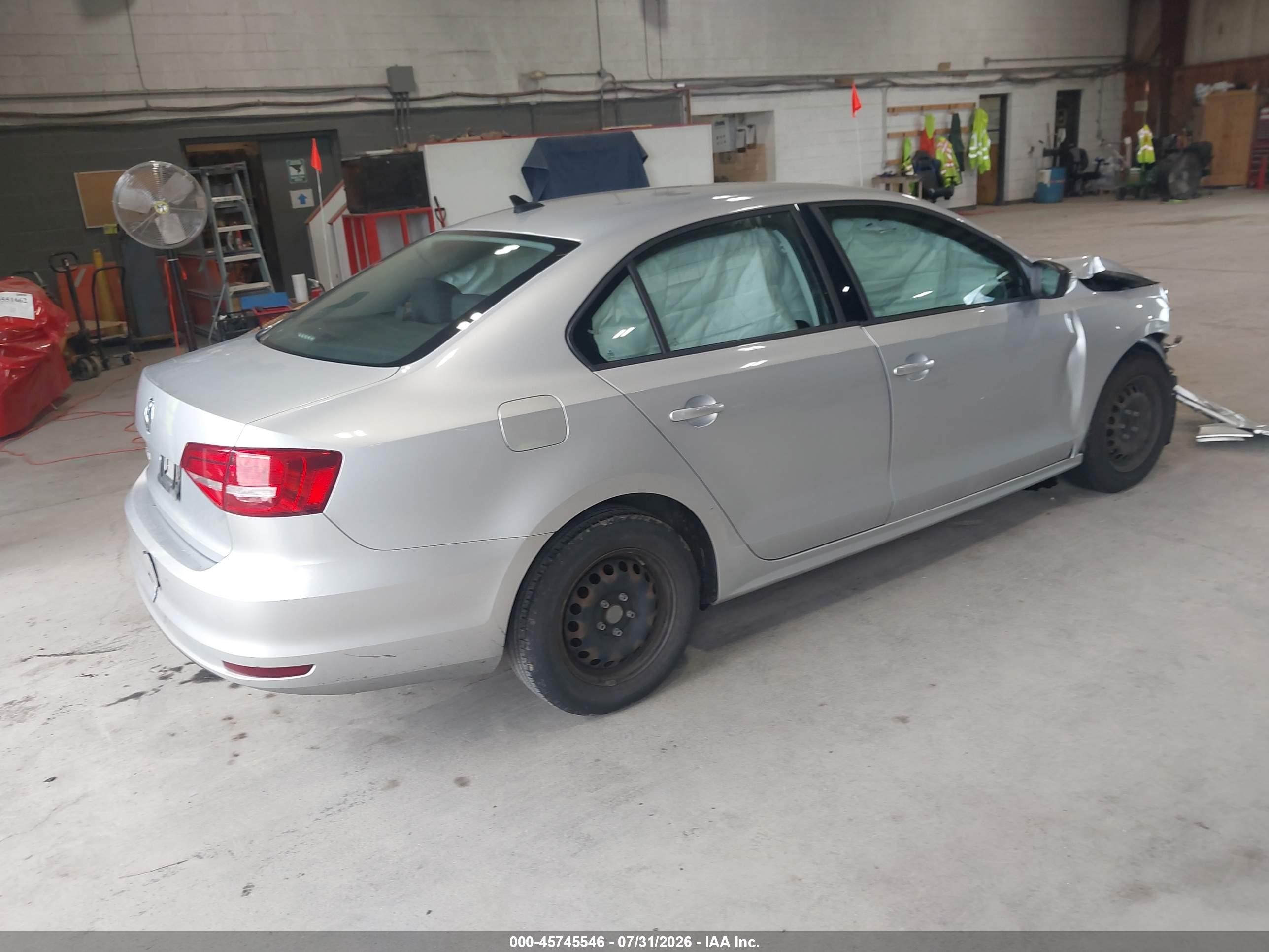 2015 Volkswagen Jetta 2.0l S Silver vin: 3VW2K7AJ0FM401604