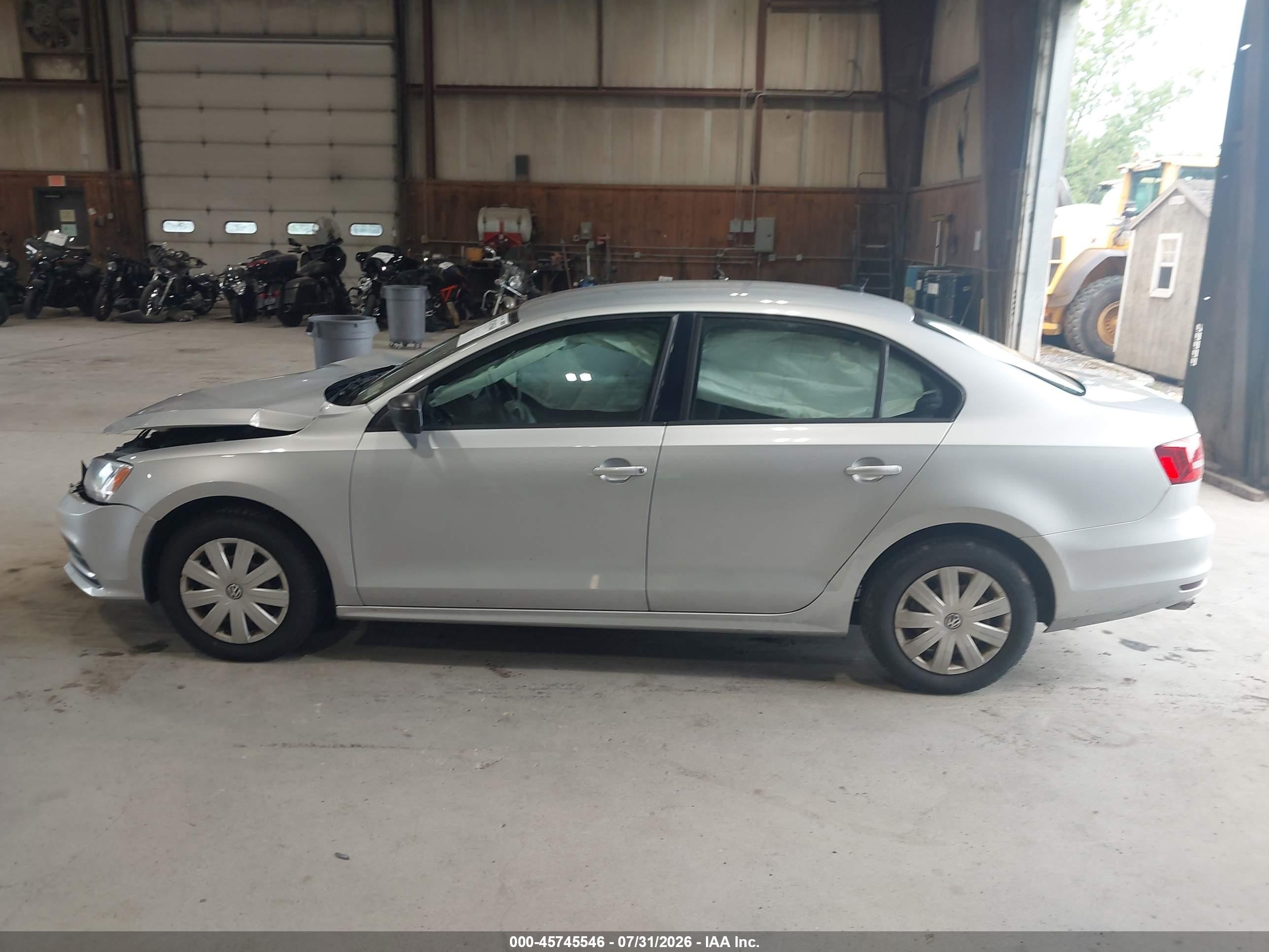 2015 Volkswagen Jetta 2.0l S Silver vin: 3VW2K7AJ0FM401604