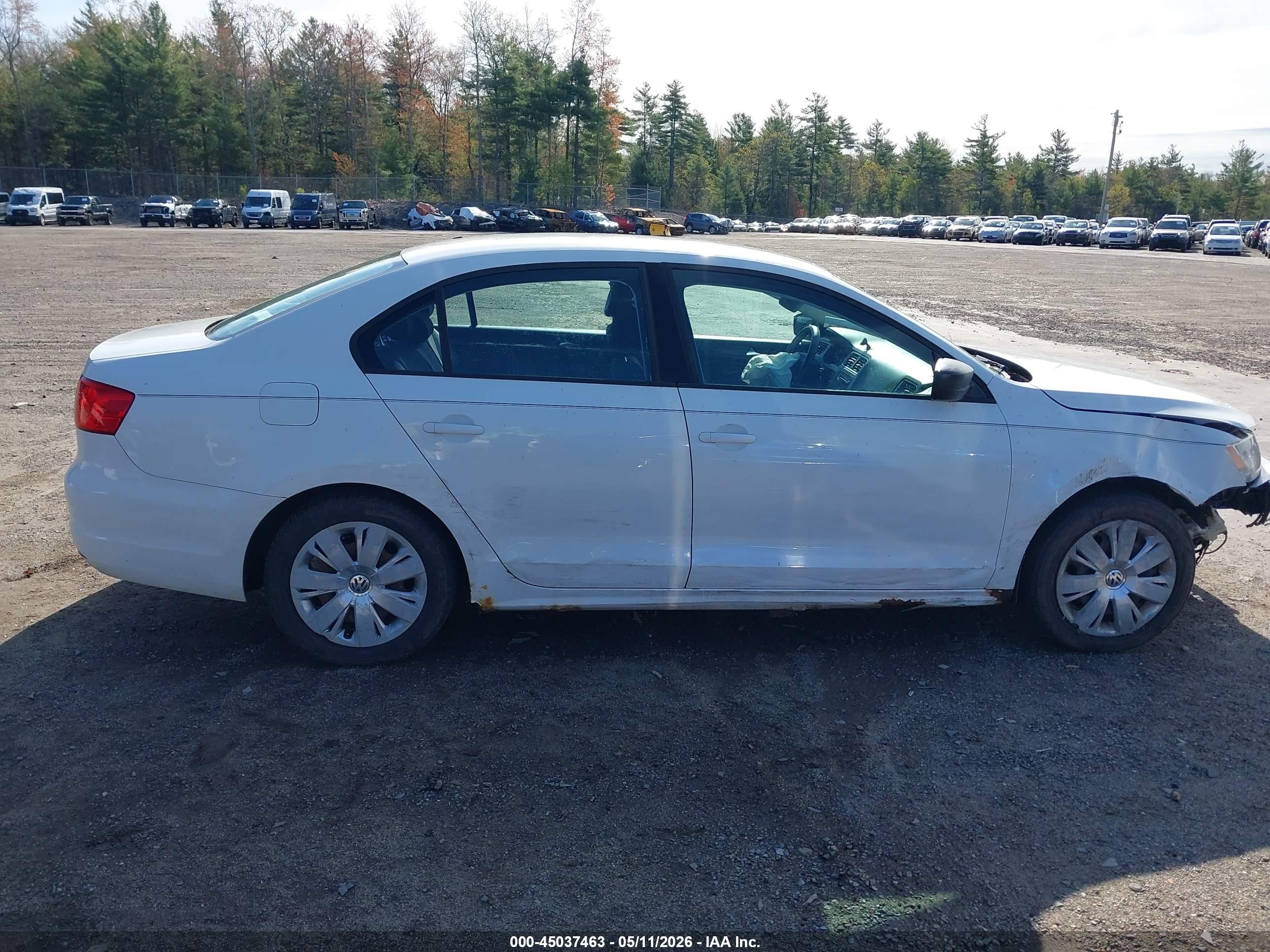 2011 Volkswagen Jetta 2.0l S White vin: 3VW2K7AJ1BM092736