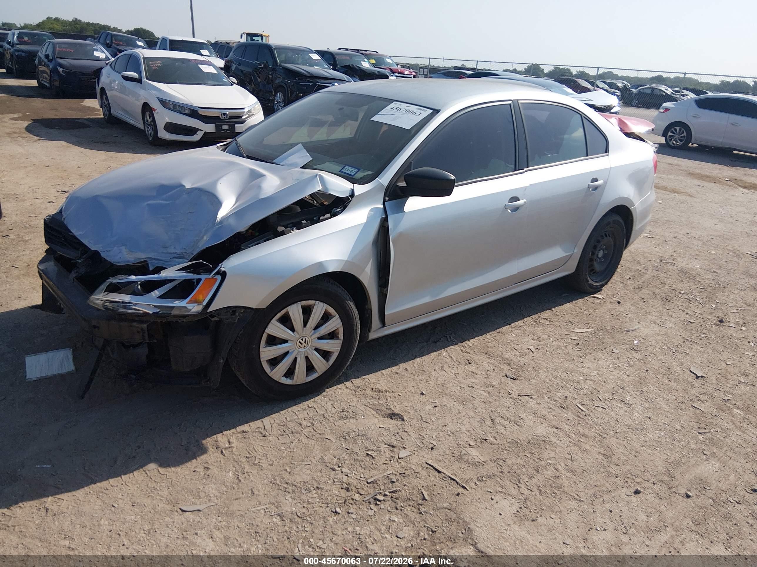 2011 Volkswagen Jetta 2.0l S Silver vin: 3VW2K7AJ1BM337132