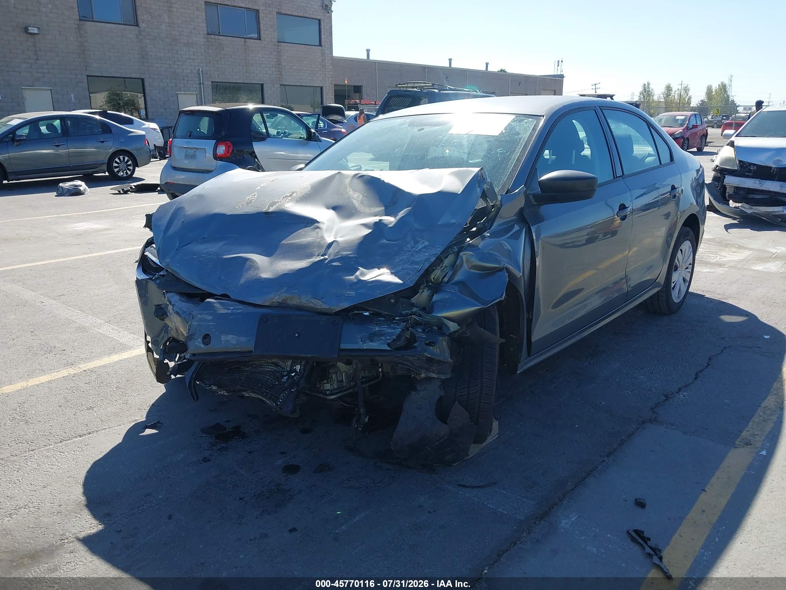 2011 Volkswagen Jetta 2.0l S Gray vin: 3VW2K7AJ1BM382846