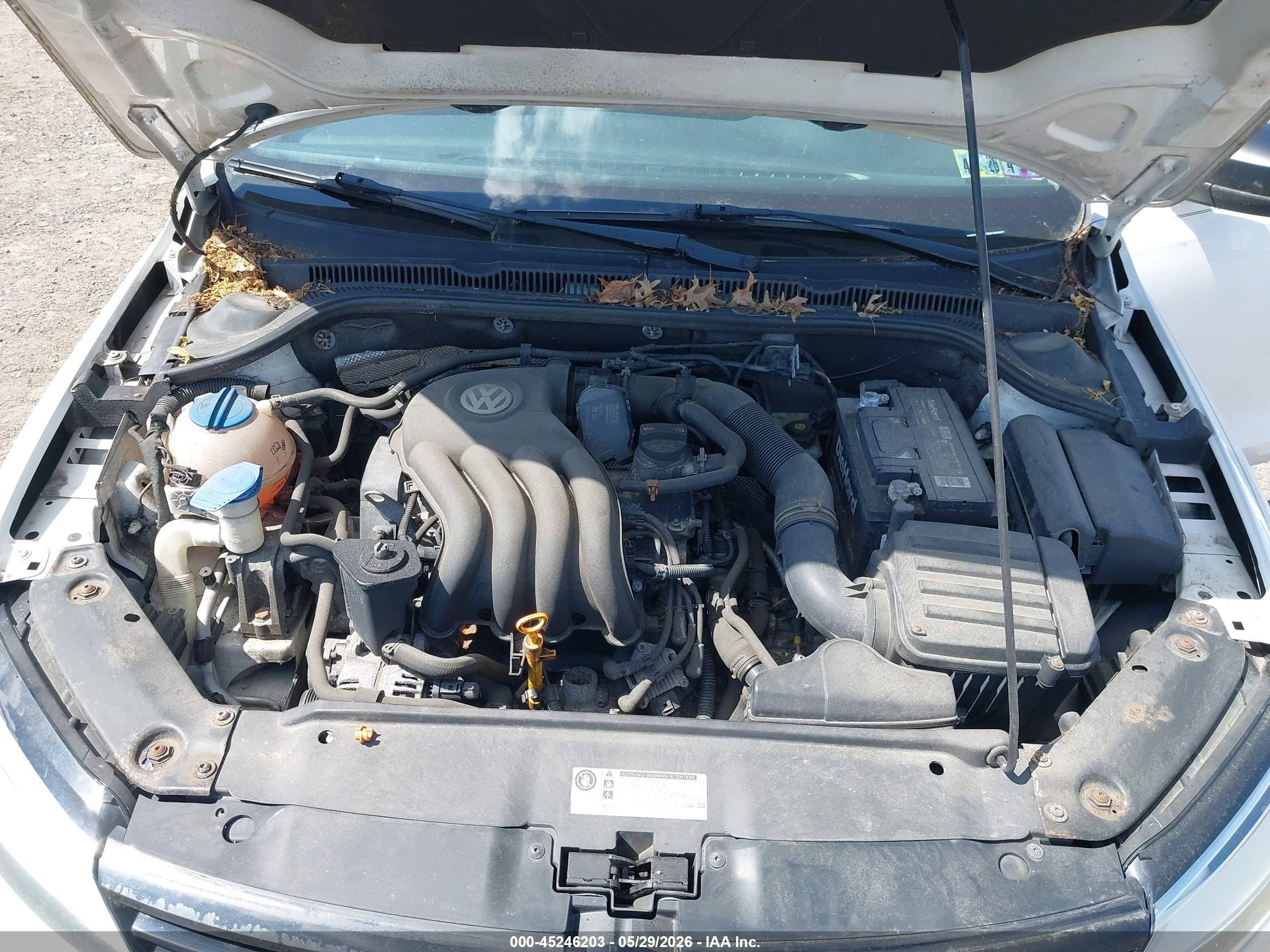 2011 Volkswagen Jetta 2.0l Base/2.0l S Белый vin: 3VW2K7AJ1BM390669