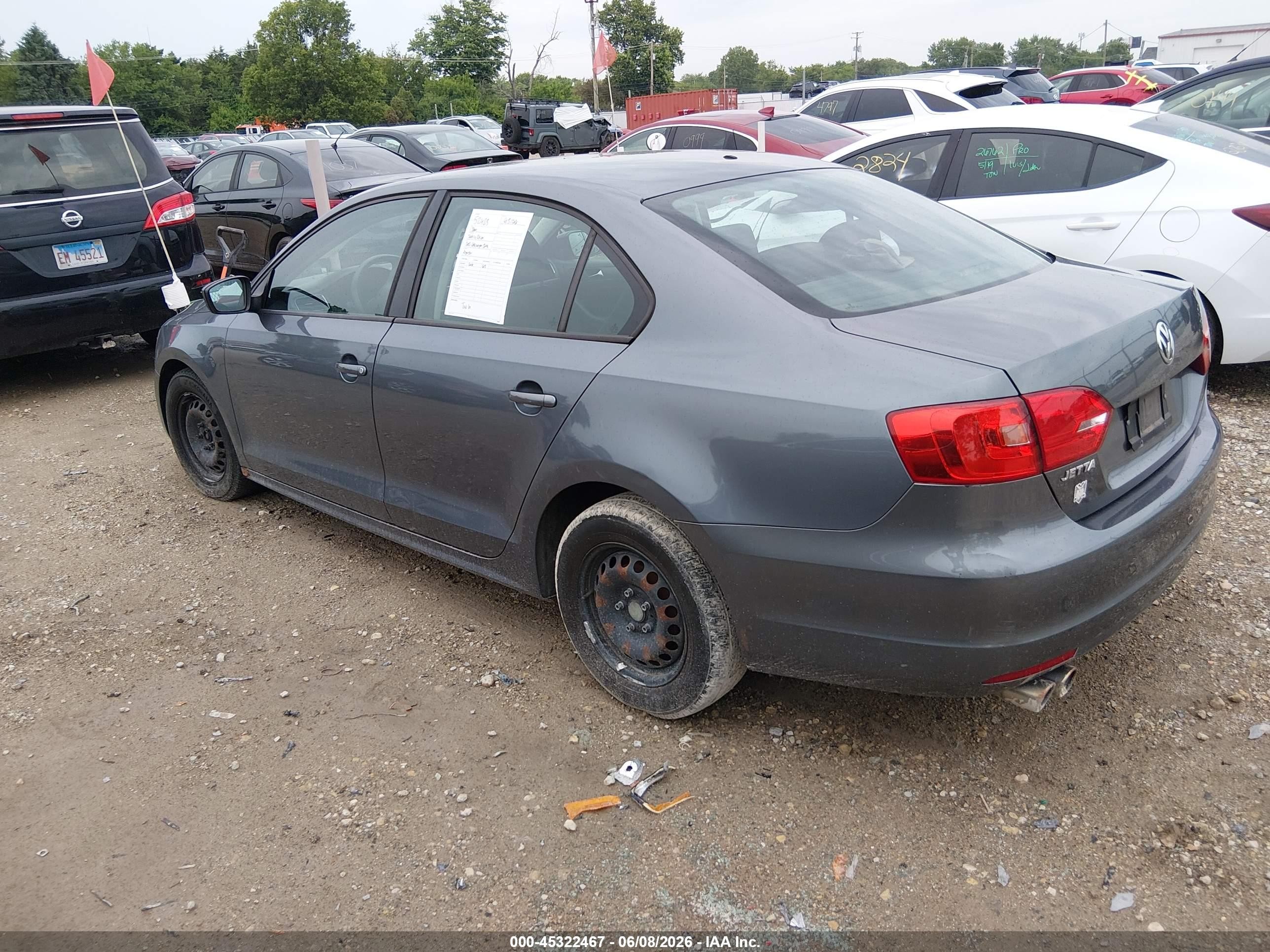 2012 Volkswagen Jetta 2.0l S Blue vin: 3VW2K7AJ1CM305265