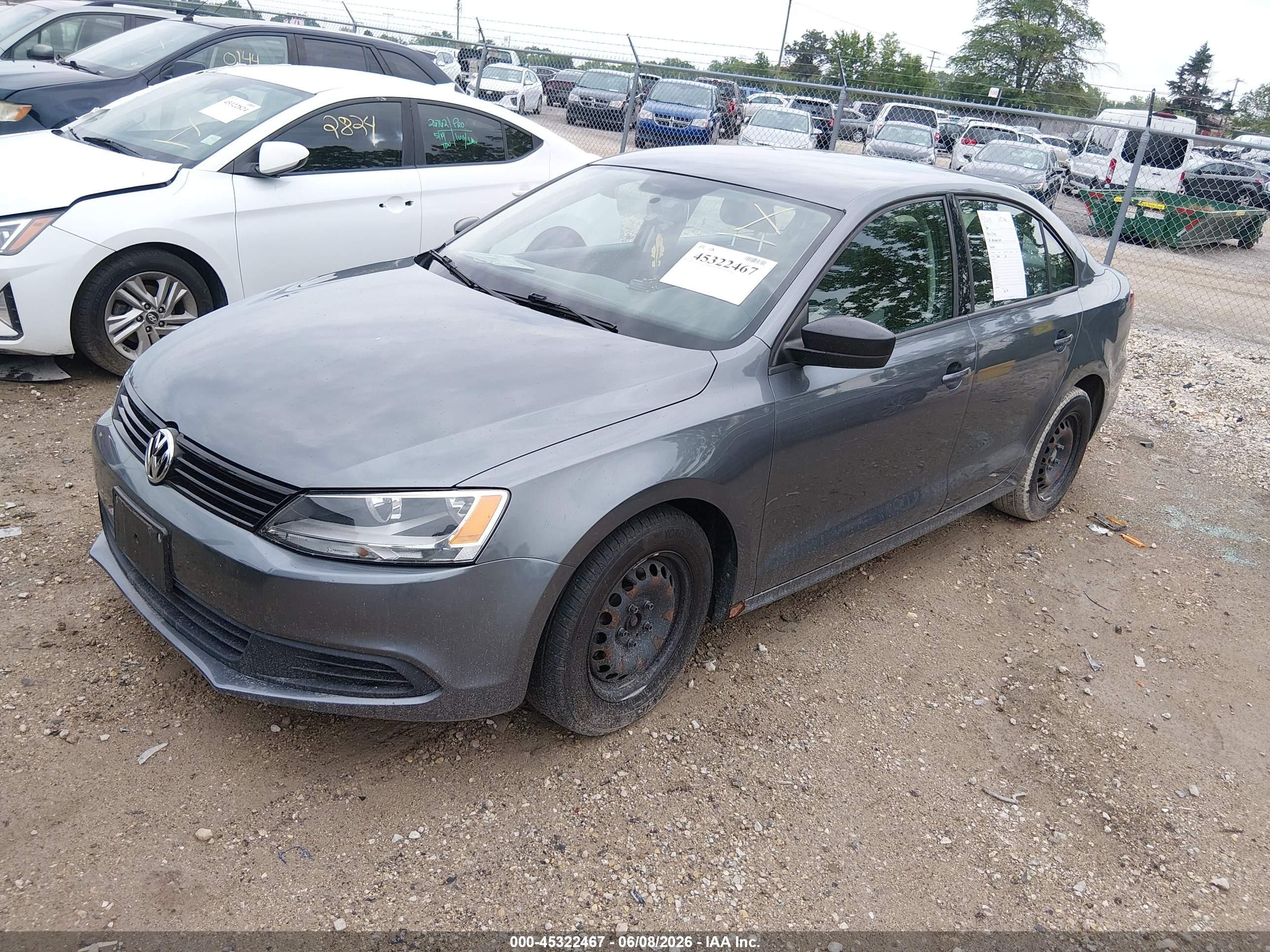2012 Volkswagen Jetta 2.0l S Blue vin: 3VW2K7AJ1CM305265