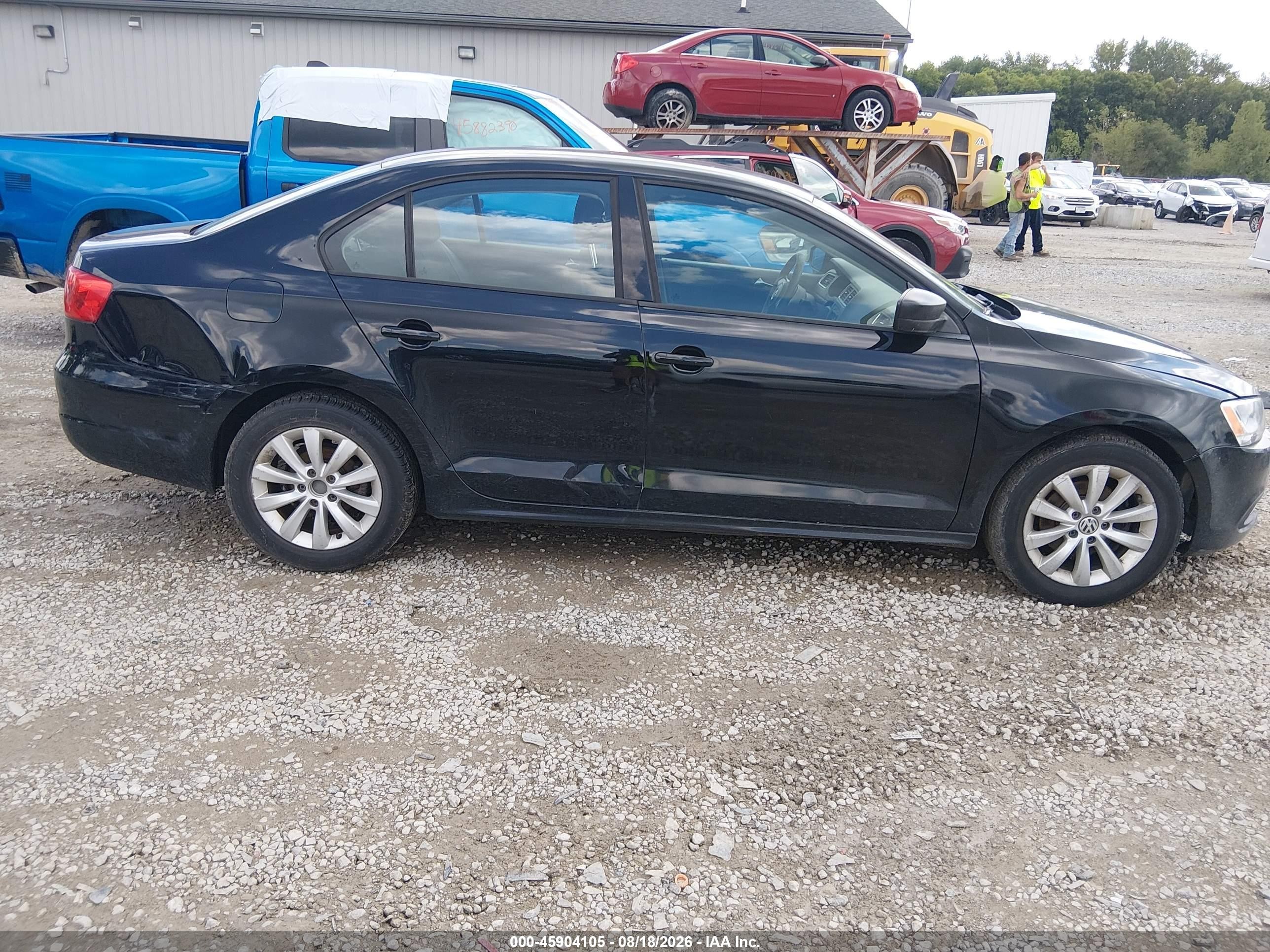 2012 Volkswagen Jetta 2.0l S Black vin: 3VW2K7AJ1CM382329