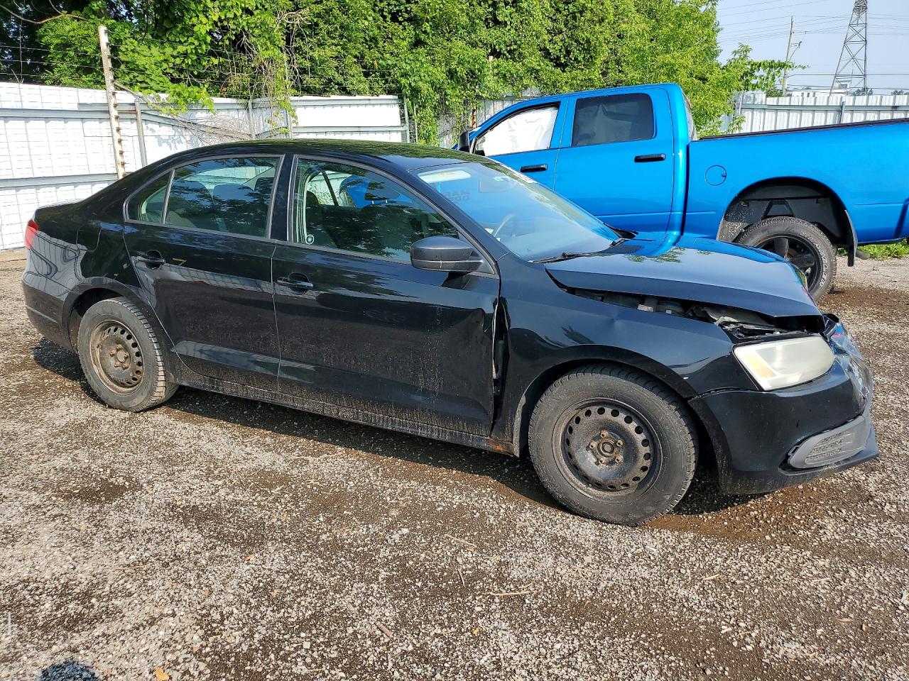 2012 Volkswagen Jetta Base Black vin: 3VW2K7AJ1CM420559
