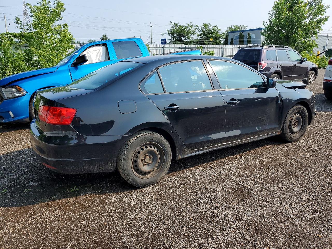 2012 Volkswagen Jetta Base Black vin: 3VW2K7AJ1CM420559