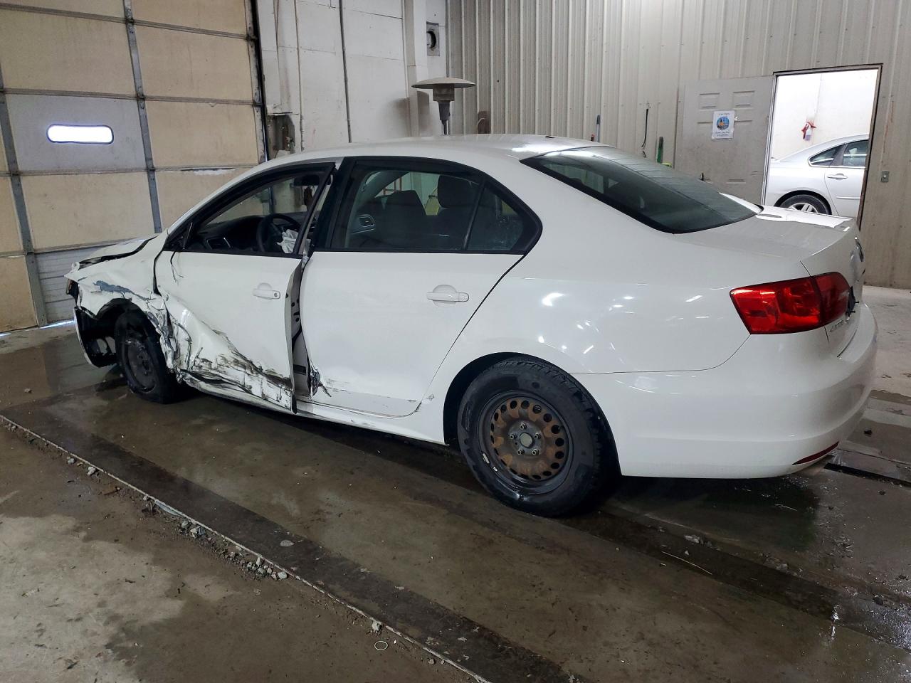 2013 Volkswagen Jetta Base White vin: 3VW2K7AJ1DM203496